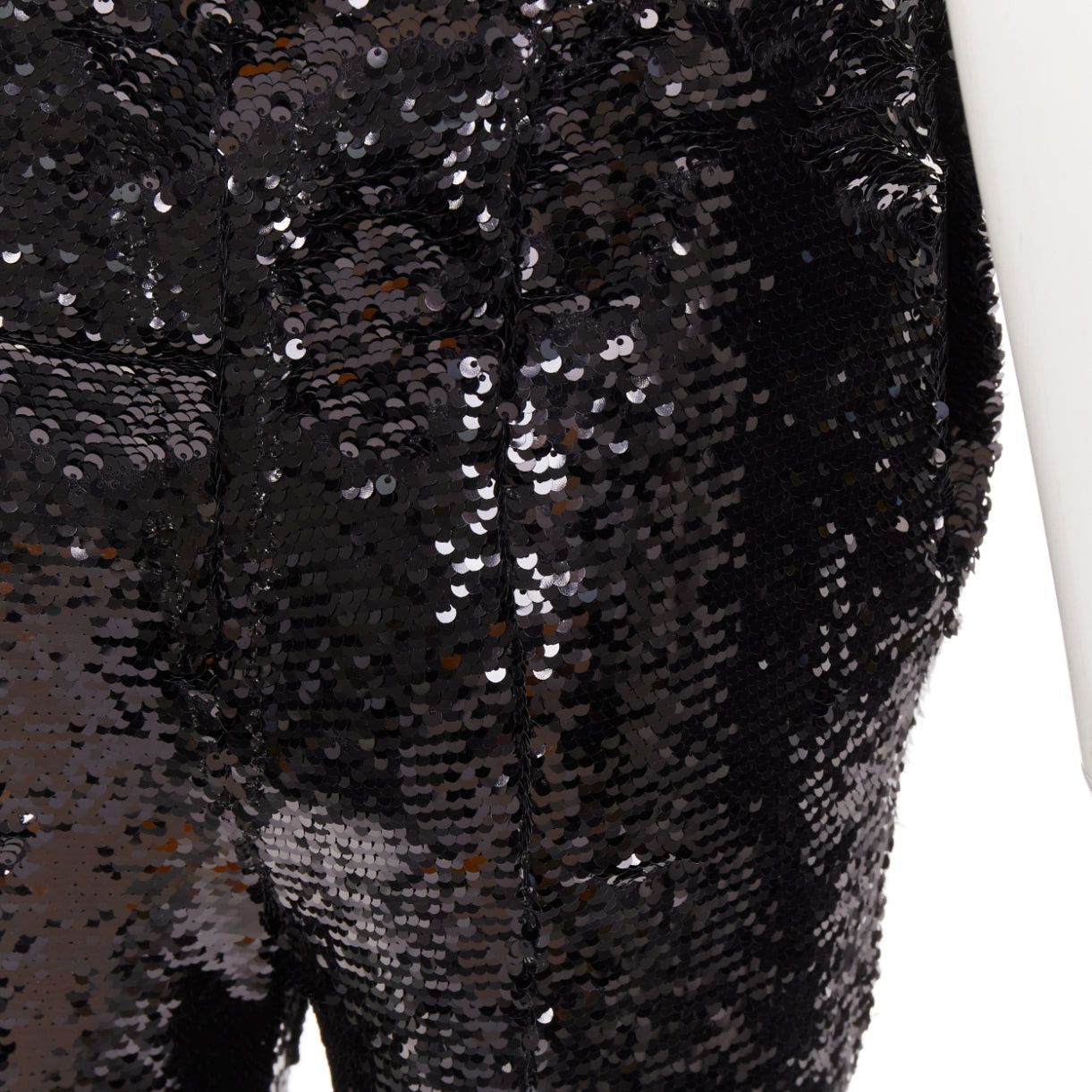 Alexandre Vauthier ALEXANDRE VAUTHIER COUTURE AW2020 Runway black paillettes high waist pleated straight pants Size 26" / US 2 / IT 38 - 7 Thumbnail