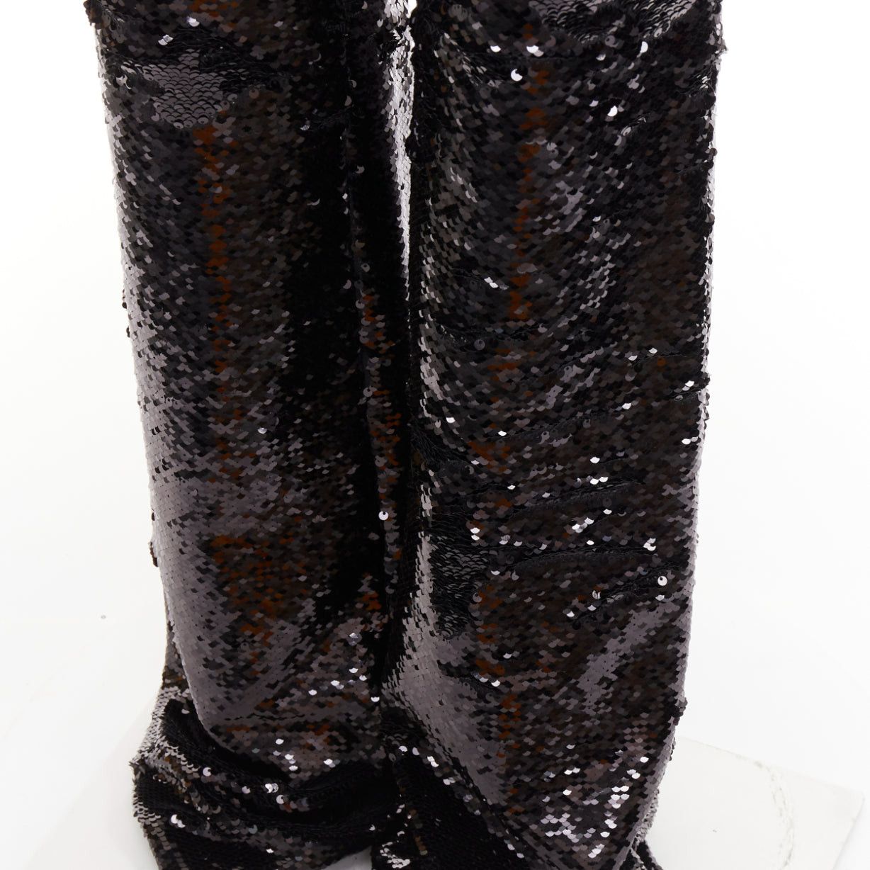 Alexandre Vauthier ALEXANDRE VAUTHIER COUTURE AW2019 Runway black paillette sequin wide leg pants Size 26" / US 2 / IT 38 - 7 Thumbnail