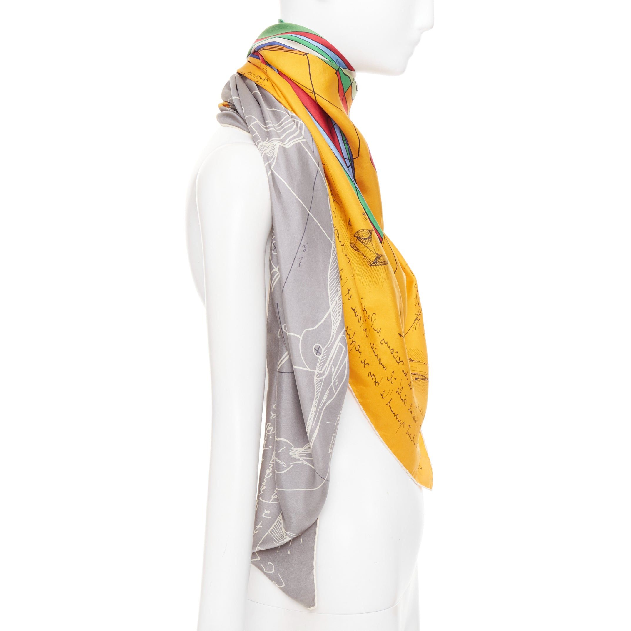 Hermes HERMES Della Cavalleria Favolosa 140 Virginie Jamin Split Pegasus double face silk twill scarf Size ONE SIZE - 4 Thumbnail