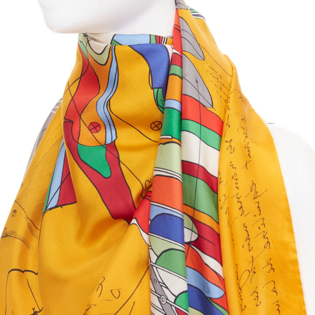 Hermes HERMES Della Cavalleria Favolosa 140 Virginie Jamin Split Pegasus double face silk twill scarf Size ONE SIZE - 2 Thumbnail