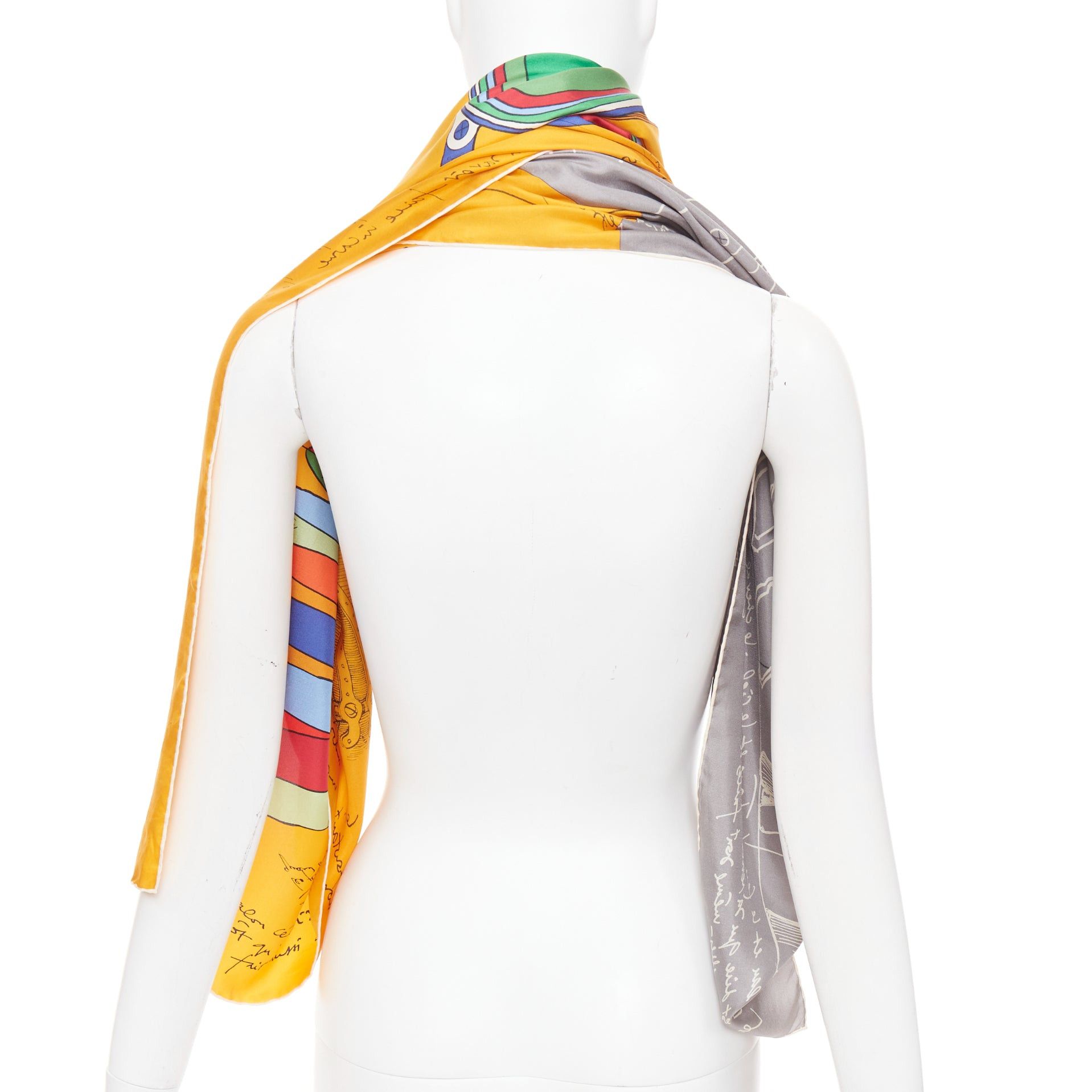 Hermes HERMES Della Cavalleria Favolosa 140 Virginie Jamin Split Pegasus double face silk twill scarf Size ONE SIZE - 5 Thumbnail