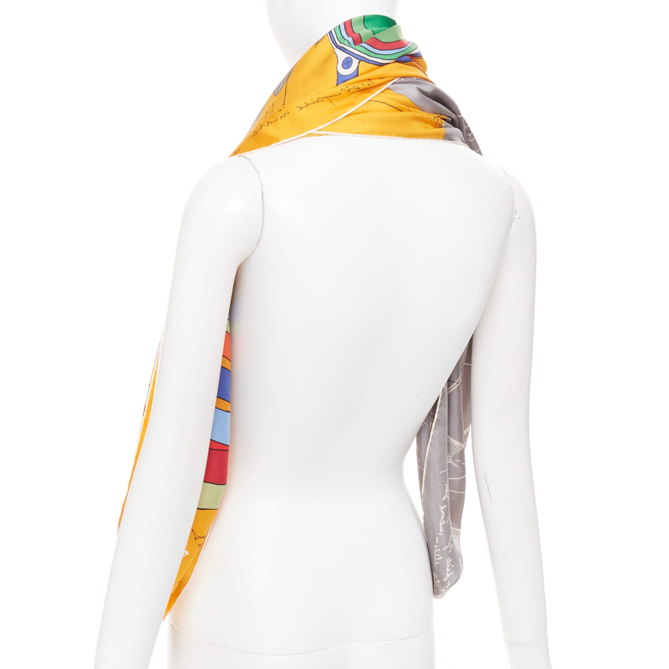 Hermes HERMES Della Cavalleria Favolosa 140 Virginie Jamin Split Pegasus double face silk twill scarf Size ONE SIZE - 6 Thumbnail