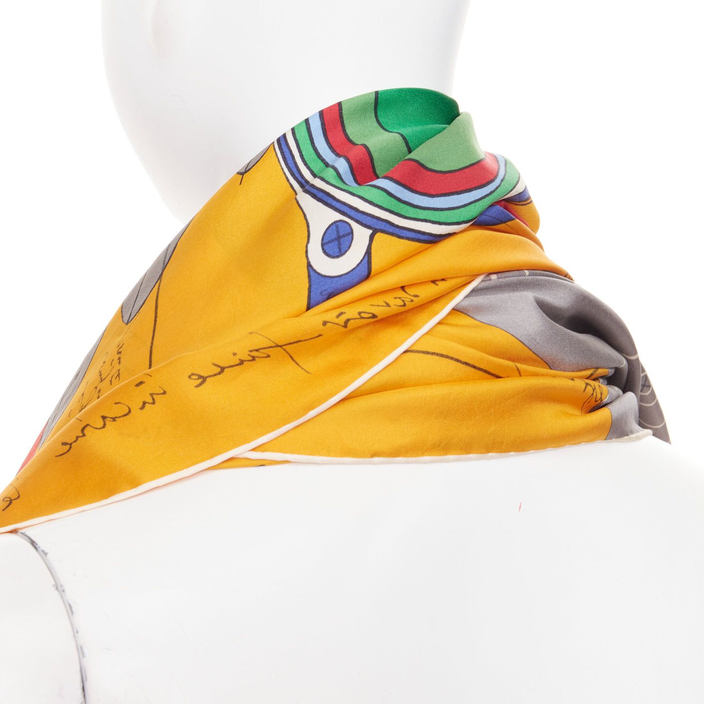 Hermes HERMES Della Cavalleria Favolosa 140 Virginie Jamin Split Pegasus double face silk twill scarf Size ONE SIZE - 7 Thumbnail