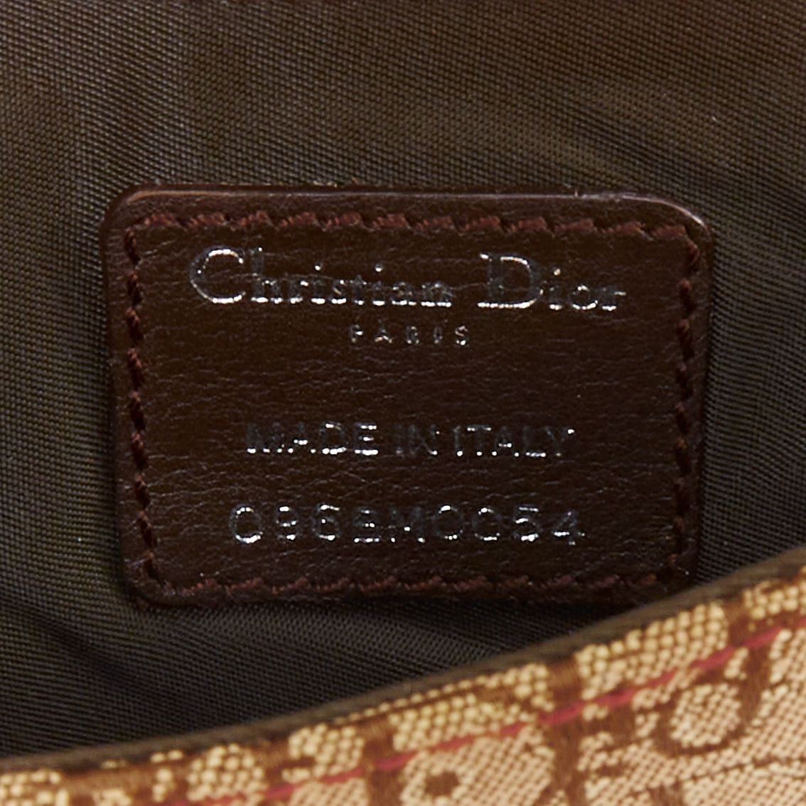 Dior rare CHRISTIAN DIOR John Galliano 2004 Rasta Trotter brown canvas monogram mini saddle belt bag Size ONE SIZE - 10 Thumbnail