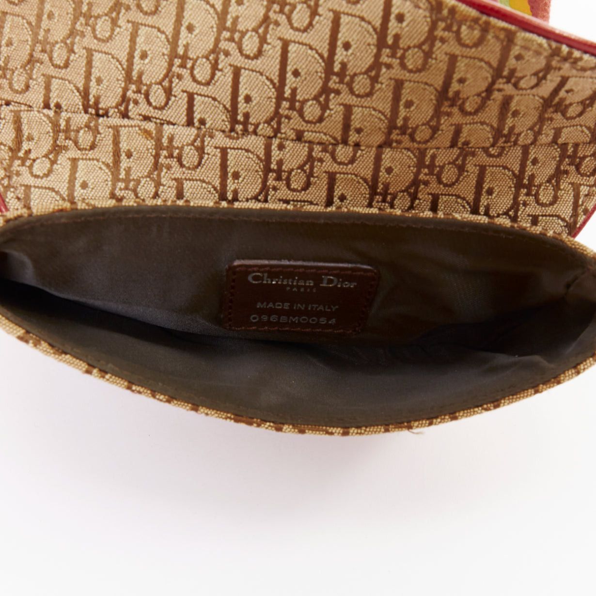 Dior rare CHRISTIAN DIOR John Galliano 2004 Rasta Trotter brown canvas monogram mini saddle belt bag Size ONE SIZE - 9 Thumbnail