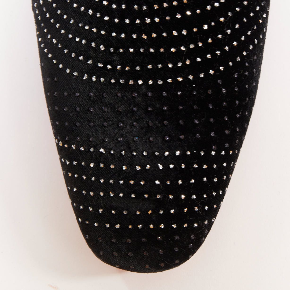 Christian Louboutin CHRISTIAN LOUBOUTIN Dandy Chick Orlato Flat Velvet River black silver glitter loafer EU42.5 US9.5 Size US 9.5 / EU 42-43 - 6 Thumbnail