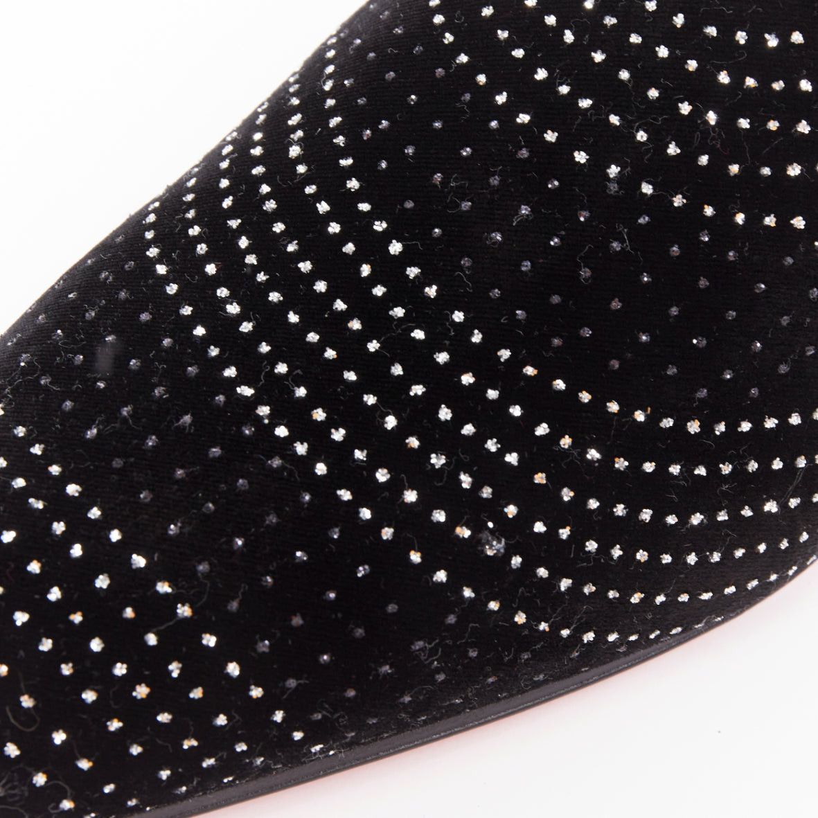 Christian Louboutin CHRISTIAN LOUBOUTIN Dandy Chick Orlato Flat Velvet River black silver glitter loafer EU42.5 US9.5 Size US 9.5 / EU 42-43 - 7 Thumbnail