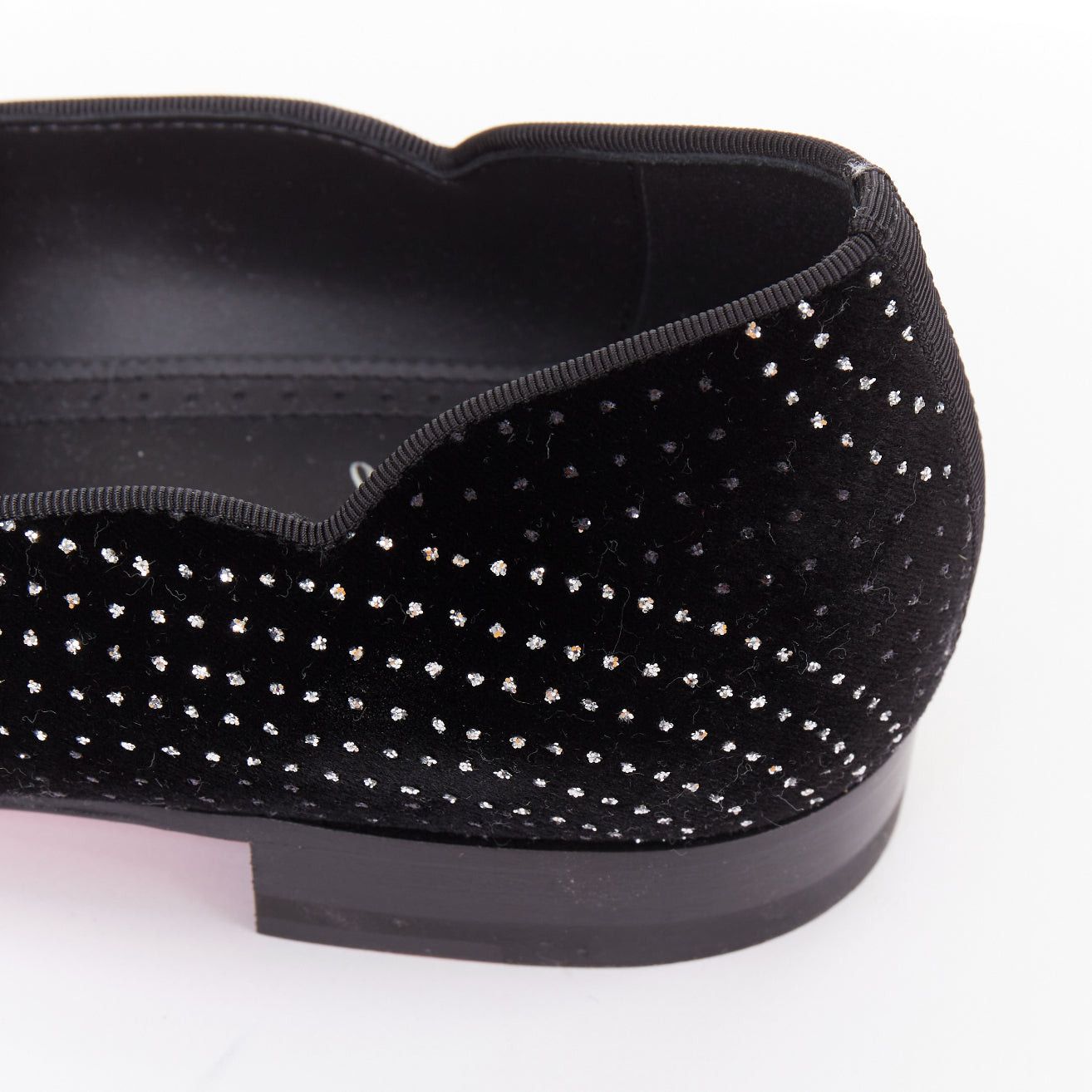 Christian Louboutin CHRISTIAN LOUBOUTIN Dandy Chick Orlato Flat Velvet River black silver glitter loafer EU42.5 US9.5 Size US 9.5 / EU 42-43 - 8 Thumbnail