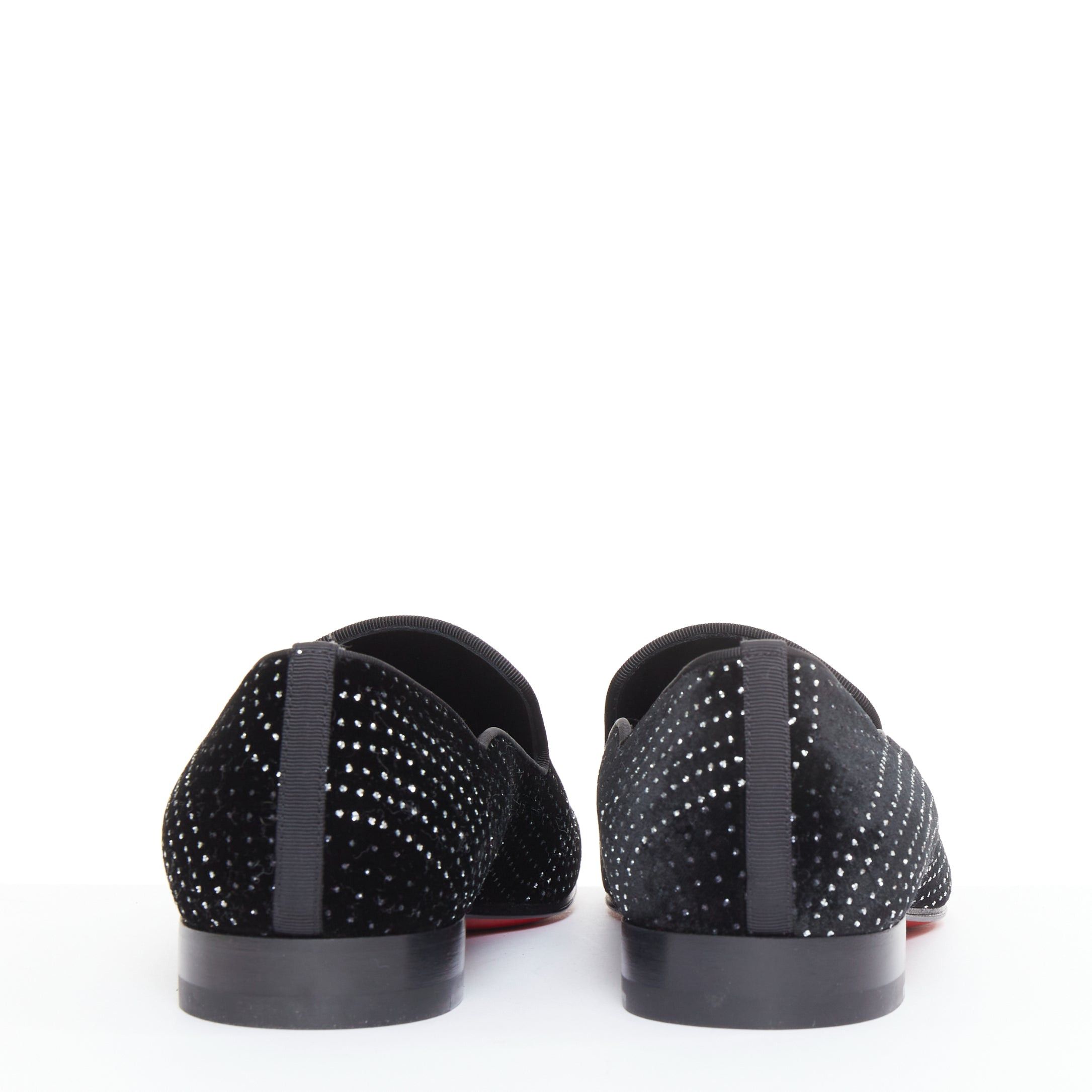 Christian Louboutin CHRISTIAN LOUBOUTIN Dandy Chick Orlato Flat Velvet River black silver glitter loafer EU42.5 US9.5 Size US 9.5 / EU 42-43 - 5 Thumbnail