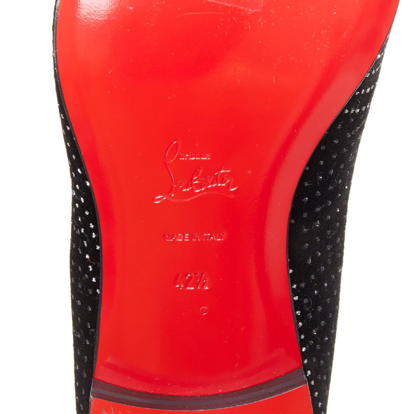 Christian Louboutin CHRISTIAN LOUBOUTIN Dandy Chick Orlato Flat Velvet River black silver glitter loafer EU42.5 US9.5 Size US 9.5 / EU 42-43 - 10 Thumbnail