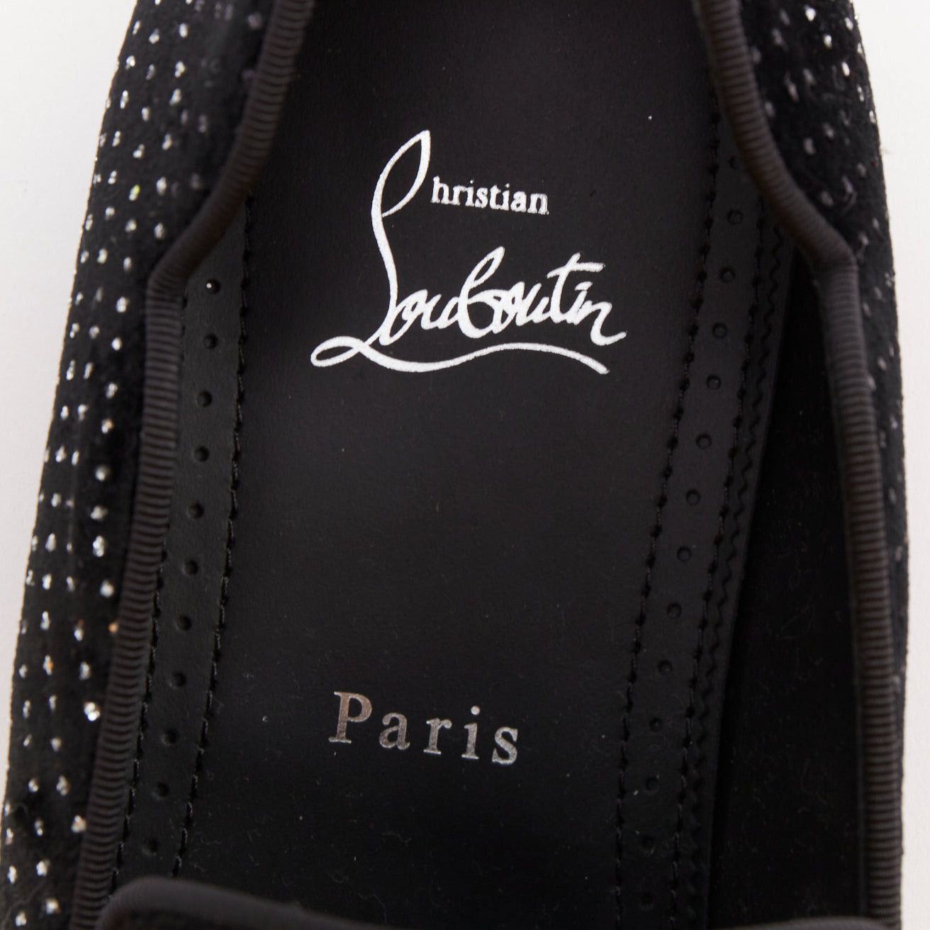 Christian Louboutin CHRISTIAN LOUBOUTIN Dandy Chick Orlato Flat Velvet River black silver glitter loafer EU42.5 US9.5 Size US 9.5 / EU 42-43 - 9 Thumbnail