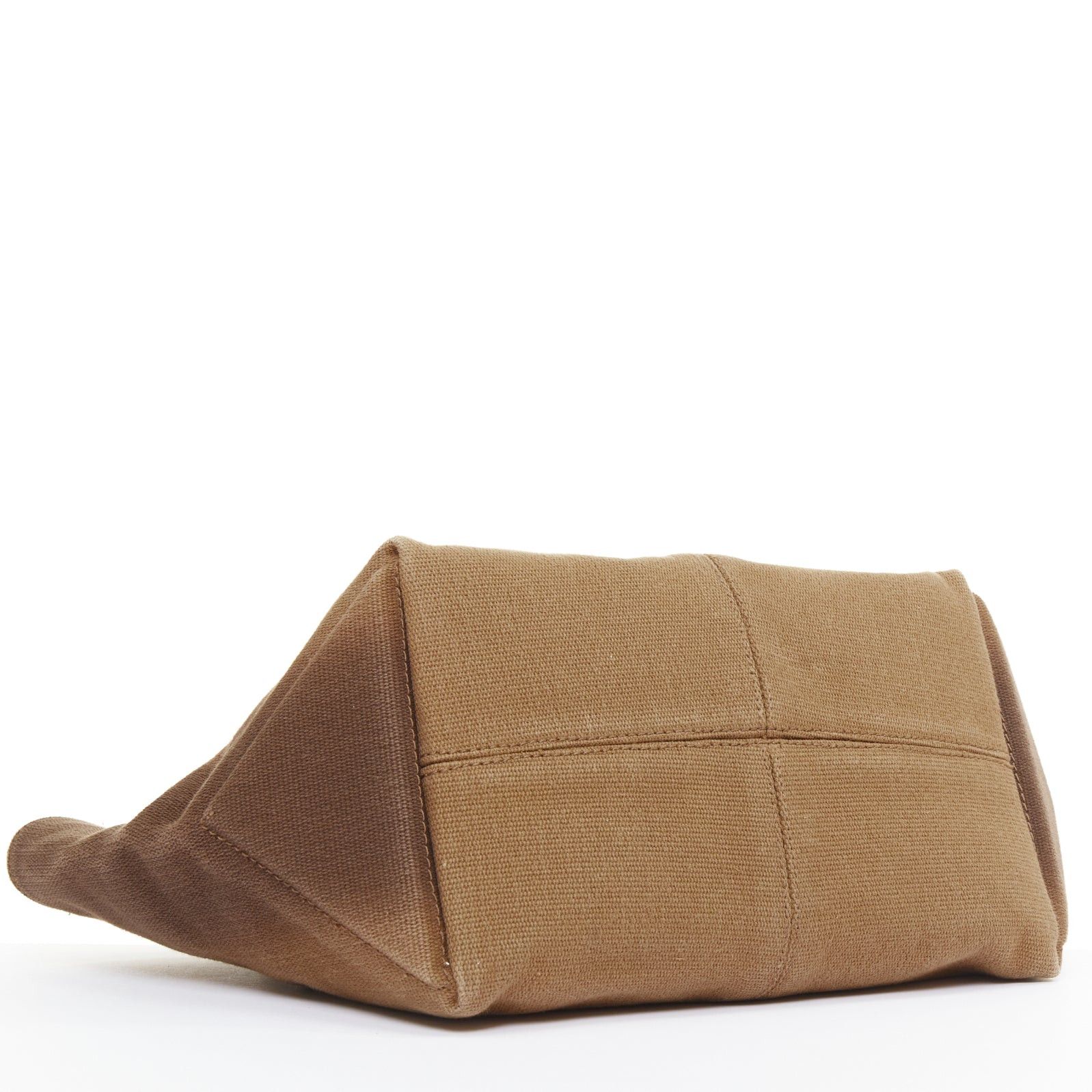 Bottega Veneta BOTTEGA VENETA gradient ombre brown canvas Intrecciato woven leather handle bag Size ONE SIZE - 6 Thumbnail