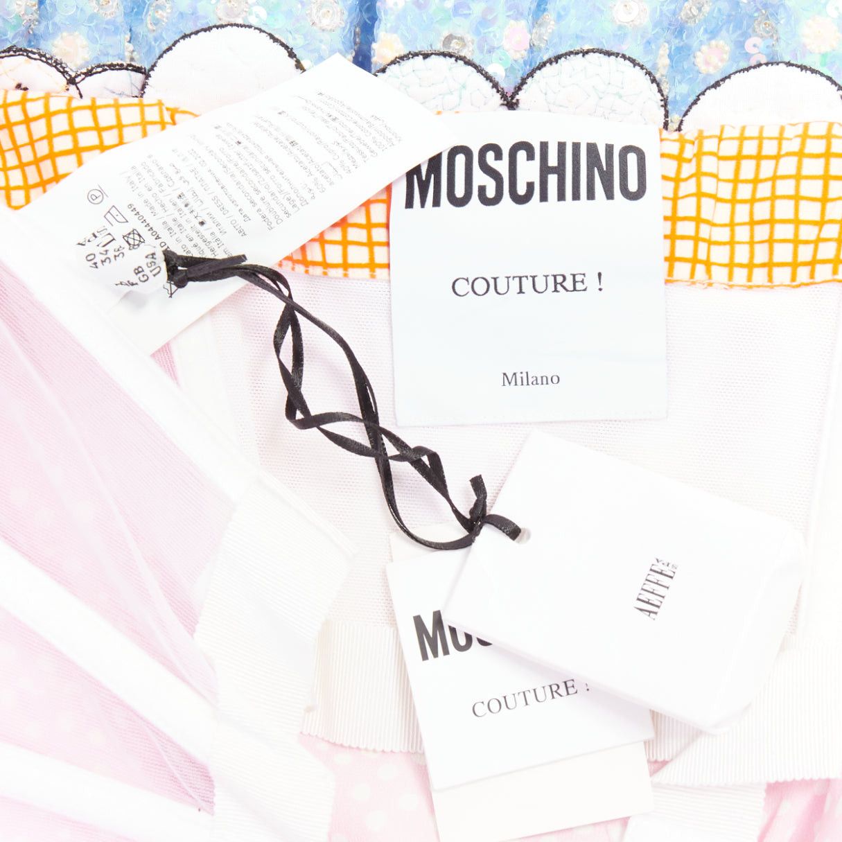 Moschino MOSCHINO COUTURE! 2022 Runway Calico Animals pink multicolor bear rabbit sequinned quilted mini dress IT40 S Size S / US 4 / IT 40 - 12 Thumbnail