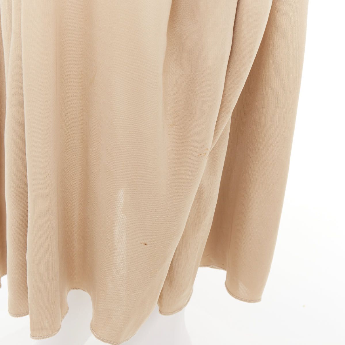 Celine OLD CELINE Phoebe Philo 2016 nude viscose open back tie pleated midi dress FR34 XS Size XS / US 0-2 / IT 36-38 - 6 Thumbnail