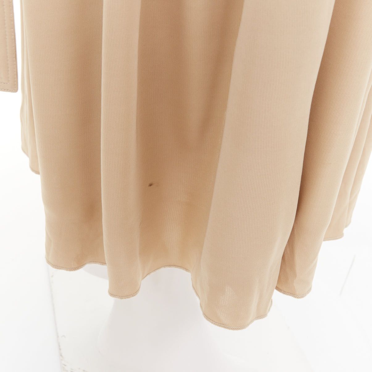 Celine OLD CELINE Phoebe Philo 2016 nude viscose open back tie pleated midi dress FR34 XS Size XS / US 0-2 / IT 36-38 - 7 Thumbnail