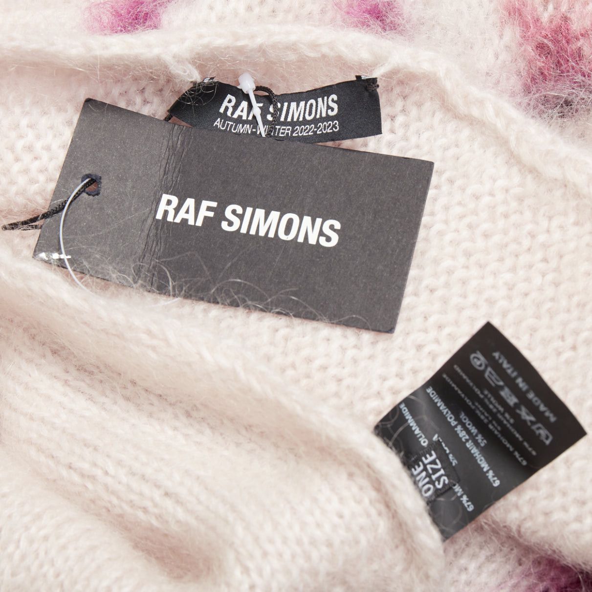 Raf Simons rare RAF SIMONS 2022 Philippe Vandenberg Hand Embroidered Painting Cape pink purple cape scarf Size M / US 6-8 / IT 42-44 - 8 Thumbnail
