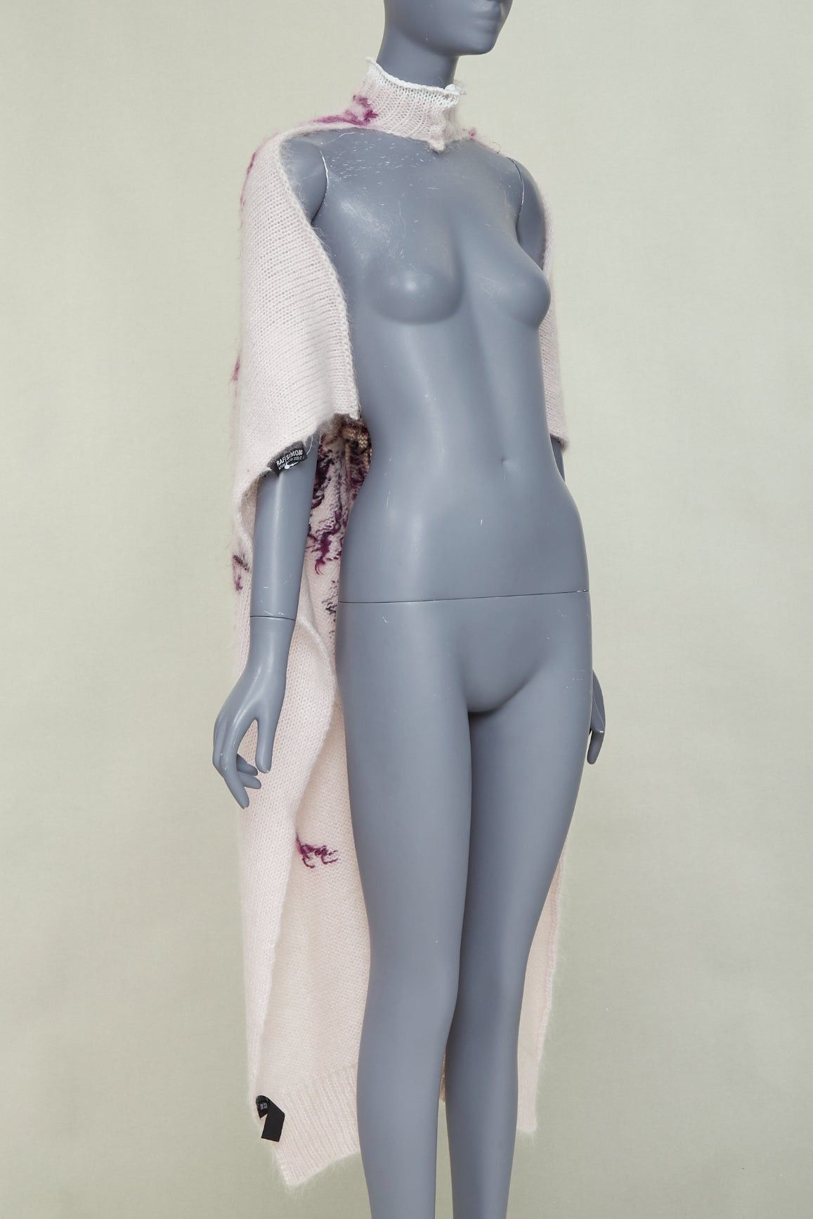 Raf Simons rare RAF SIMONS 2022 Philippe Vandenberg Hand Embroidered Painting Cape pink purple cape scarf Size M / US 6-8 / IT 42-44 - 4 Thumbnail