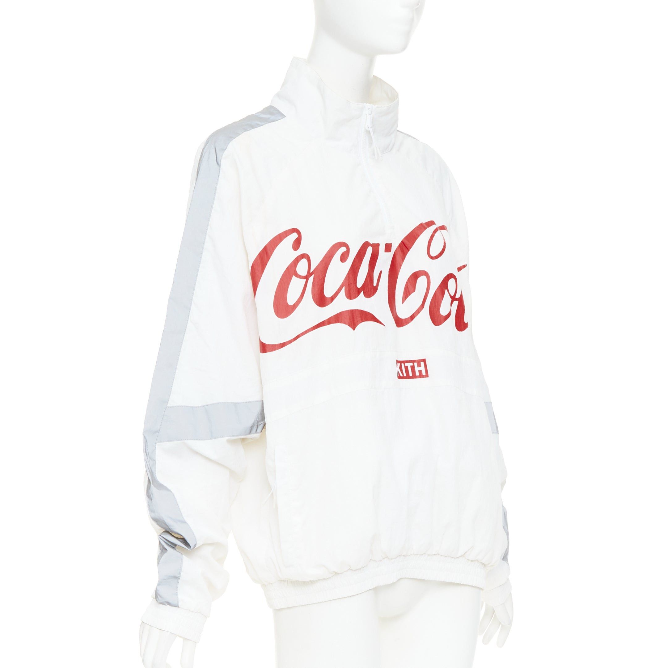 Kith KITH COCA COLA 2019 cream grey reflective accents nylon red logo quarter zip track sweatshirt S Size US S / EU 44-46 / 1 - 3 Thumbnail