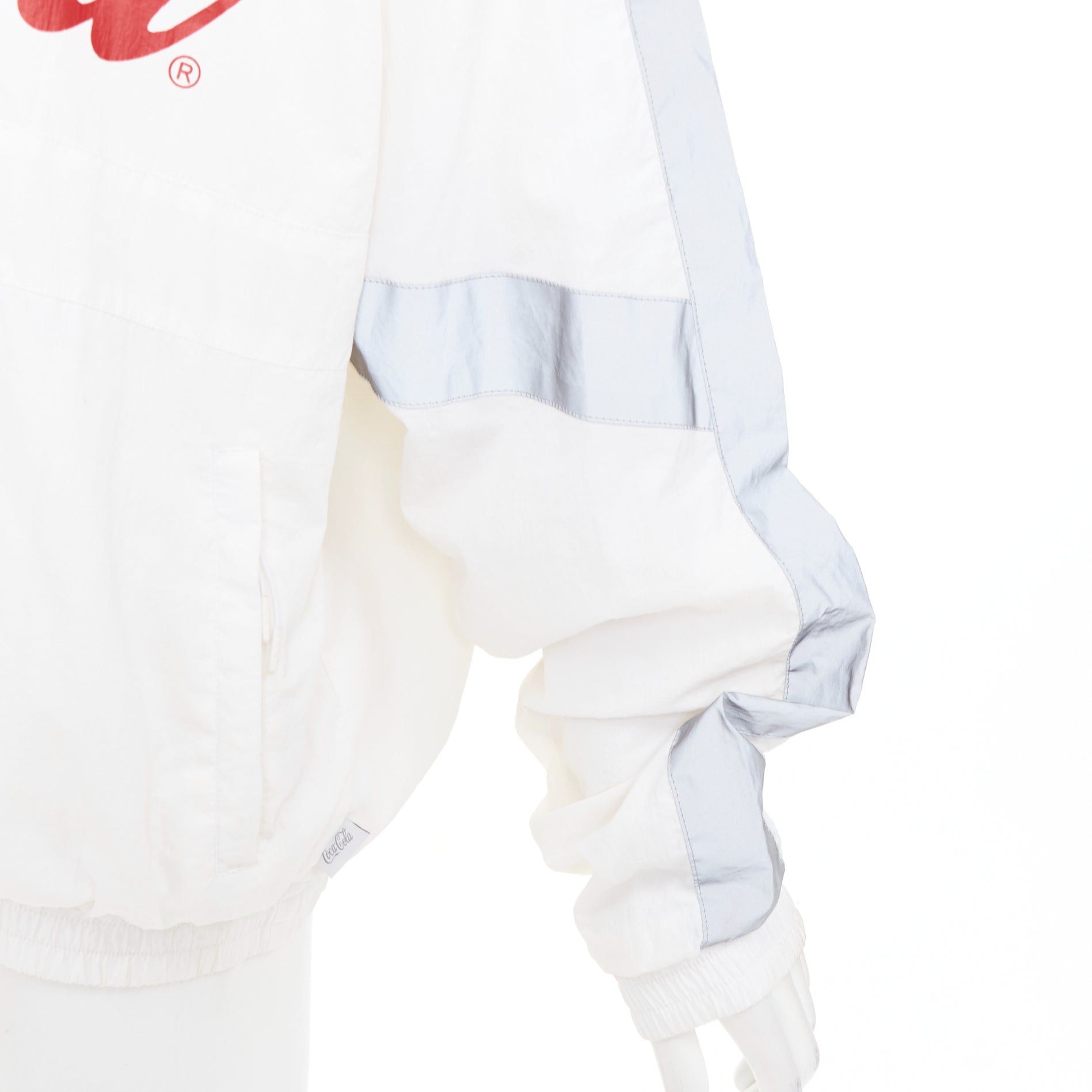Kith KITH COCA COLA 2019 cream grey reflective accents nylon red logo quarter zip track sweatshirt S Size US S / EU 44-46 / 1 - 2 Thumbnail
