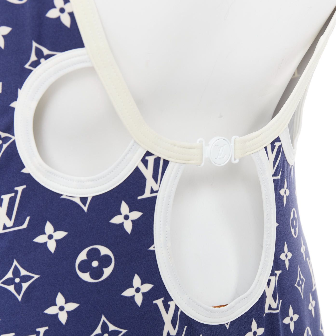 Louis Vuitton LOUIS VUITTON 2020 Escale blue white monogram one piece swimsuit FR38 M Size ONE SIZE - 2 Thumbnail