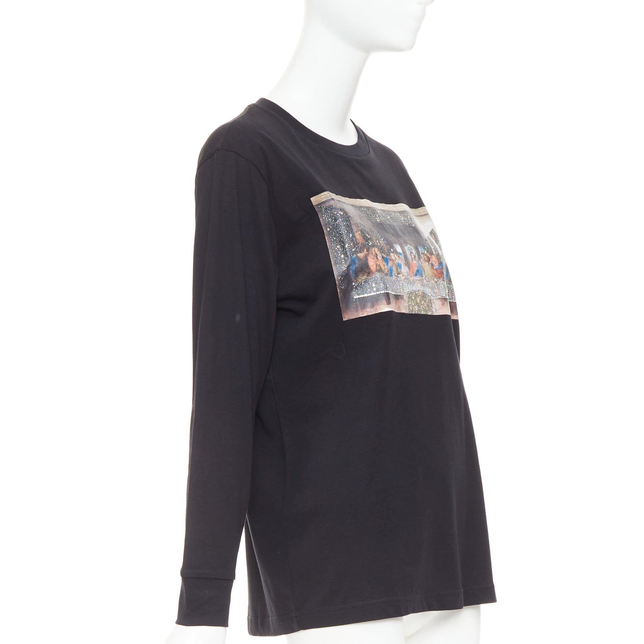 Other SARA SHAKEEL X BROWNS black cotton The Last Supper crystal dusted top S Size S / US 4 / IT 40 - 3 Thumbnail