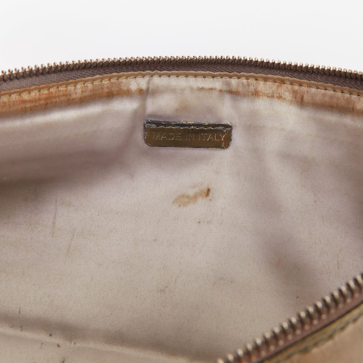 Burberry BURBERRY Nova Check metallic gold leather House Check applique zip clutch wristlet Size ONE SIZE - 11 Thumbnail