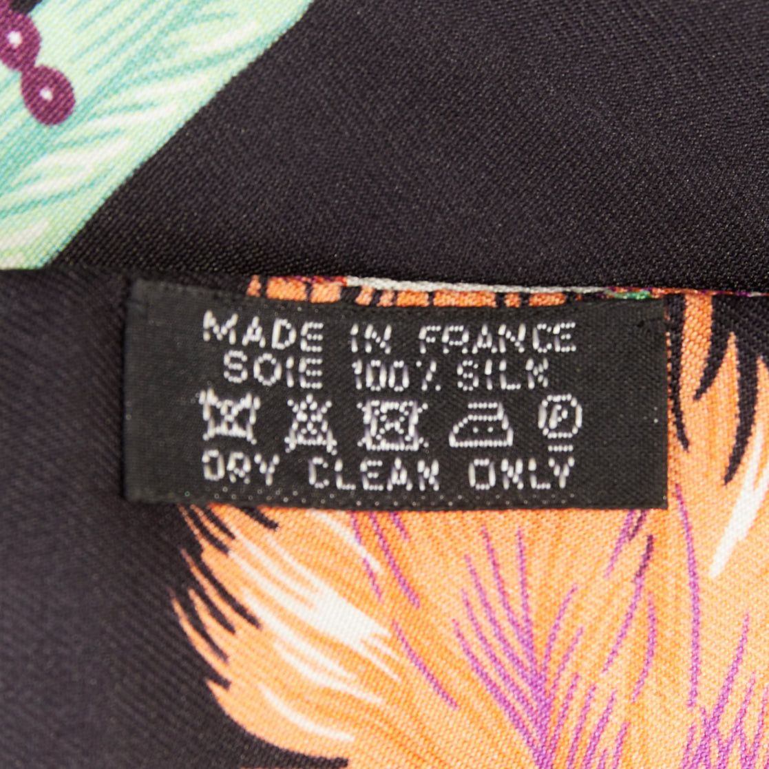 Hermes HERMES 100% silk twill Brazil Laurence Bourthoumieux bird of paradise print Maxi Twilly scarf Size ONE SIZE - 9 Thumbnail
