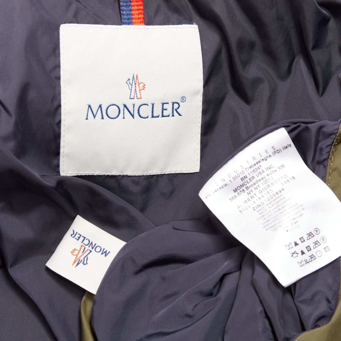 Moncler MONCLER Albert Giubbotto khaki green blue nylon layered hooded windbreaker Sz.3 L Size US L / EU 52-54 / 3 - 9 Thumbnail