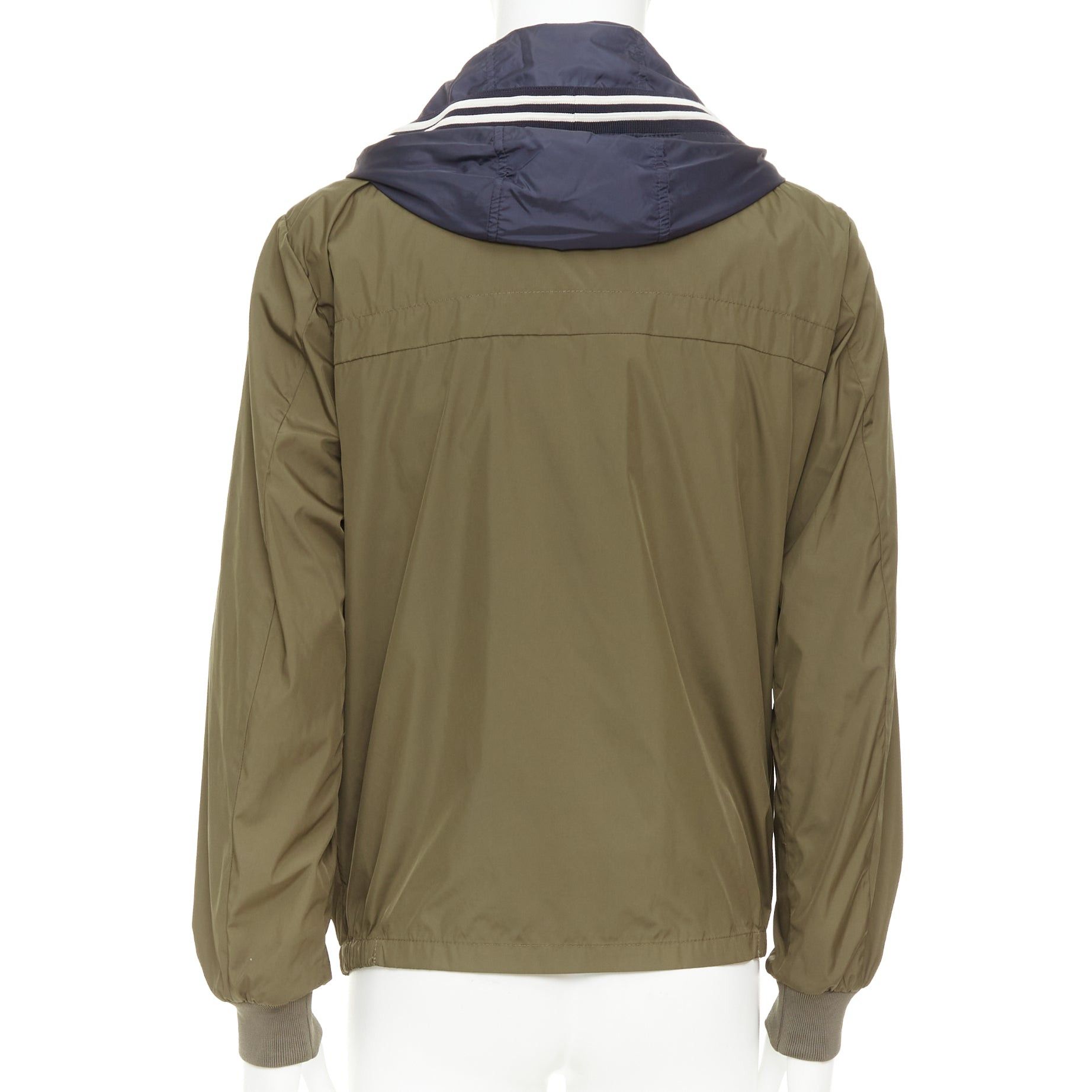 Moncler MONCLER Albert Giubbotto khaki green blue nylon layered hooded windbreaker Sz.3 L Size US L / EU 52-54 / 3 - 6 Thumbnail