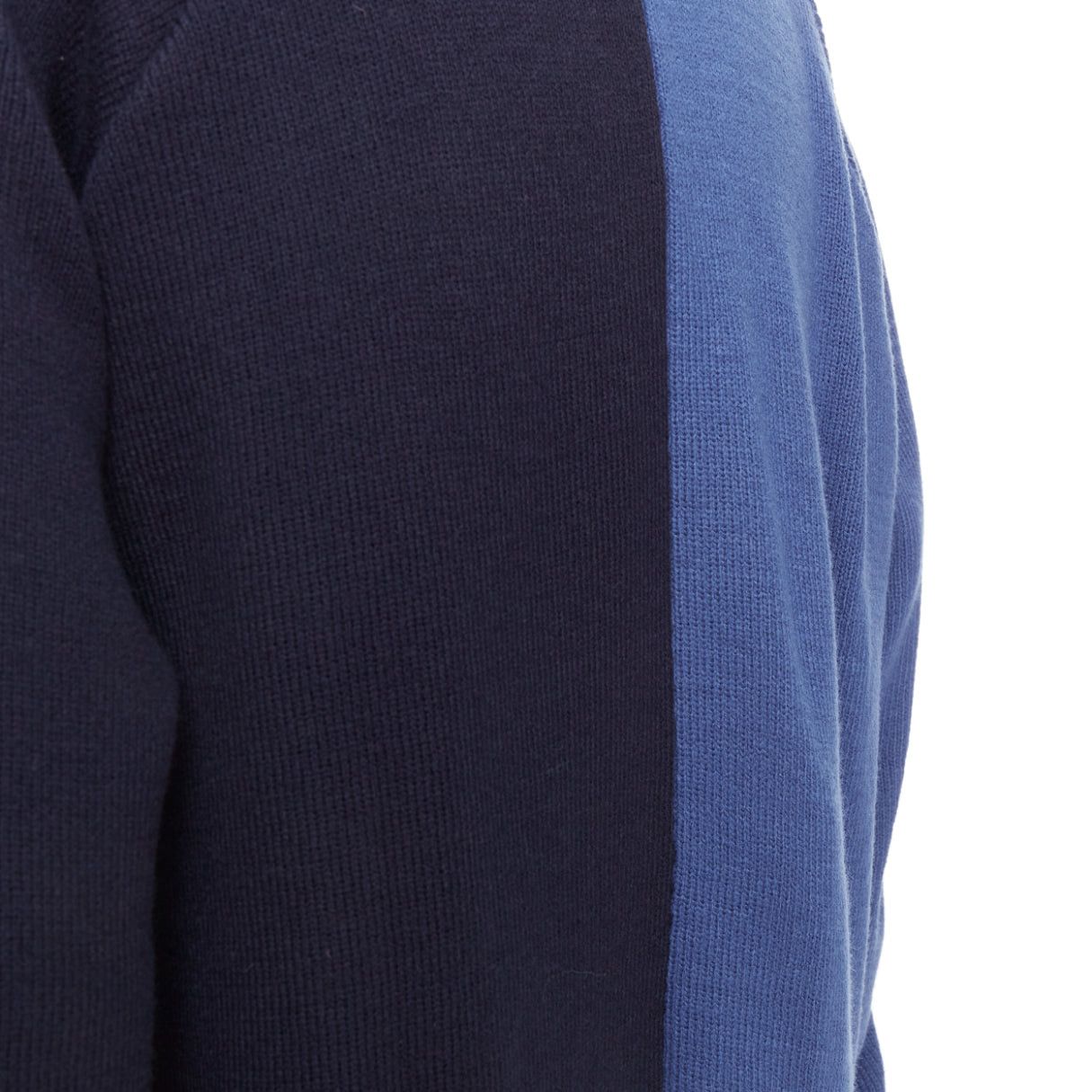 Comme des Garcons COMME DES GARCONS SHIRT navy blue two-tone button cardigan sweater XL Size US XL / EU 56 / 4 - 8 Thumbnail