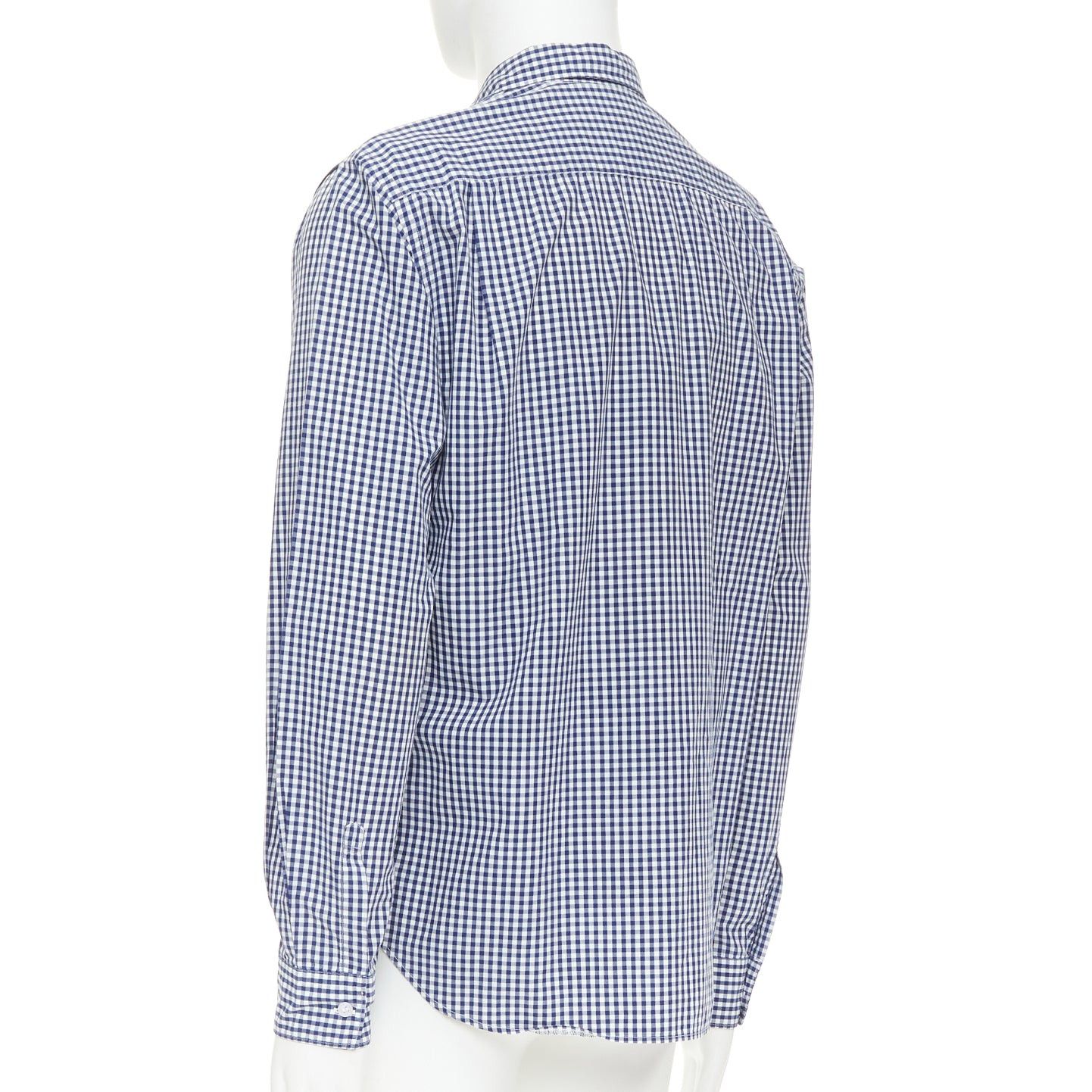 Comme des Garcons COMME DES GARCONS SHIRT 2010 white blue patchwork gingham cotton wool shirt L Size US L / EU 52-54 / 3 - 6 Thumbnail