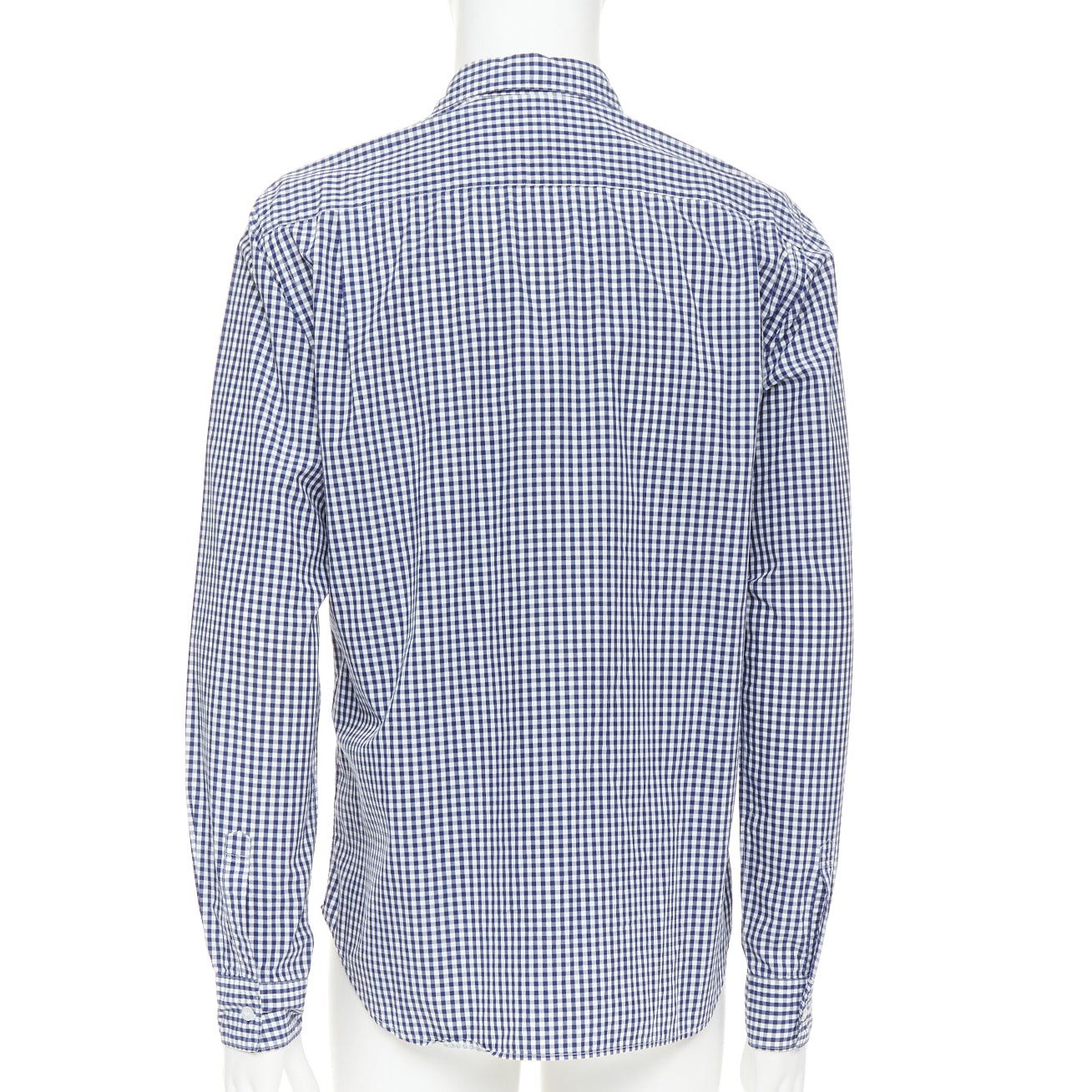 Comme des Garcons COMME DES GARCONS SHIRT 2010 white blue patchwork gingham cotton wool shirt L Size US L / EU 52-54 / 3 - 5 Thumbnail