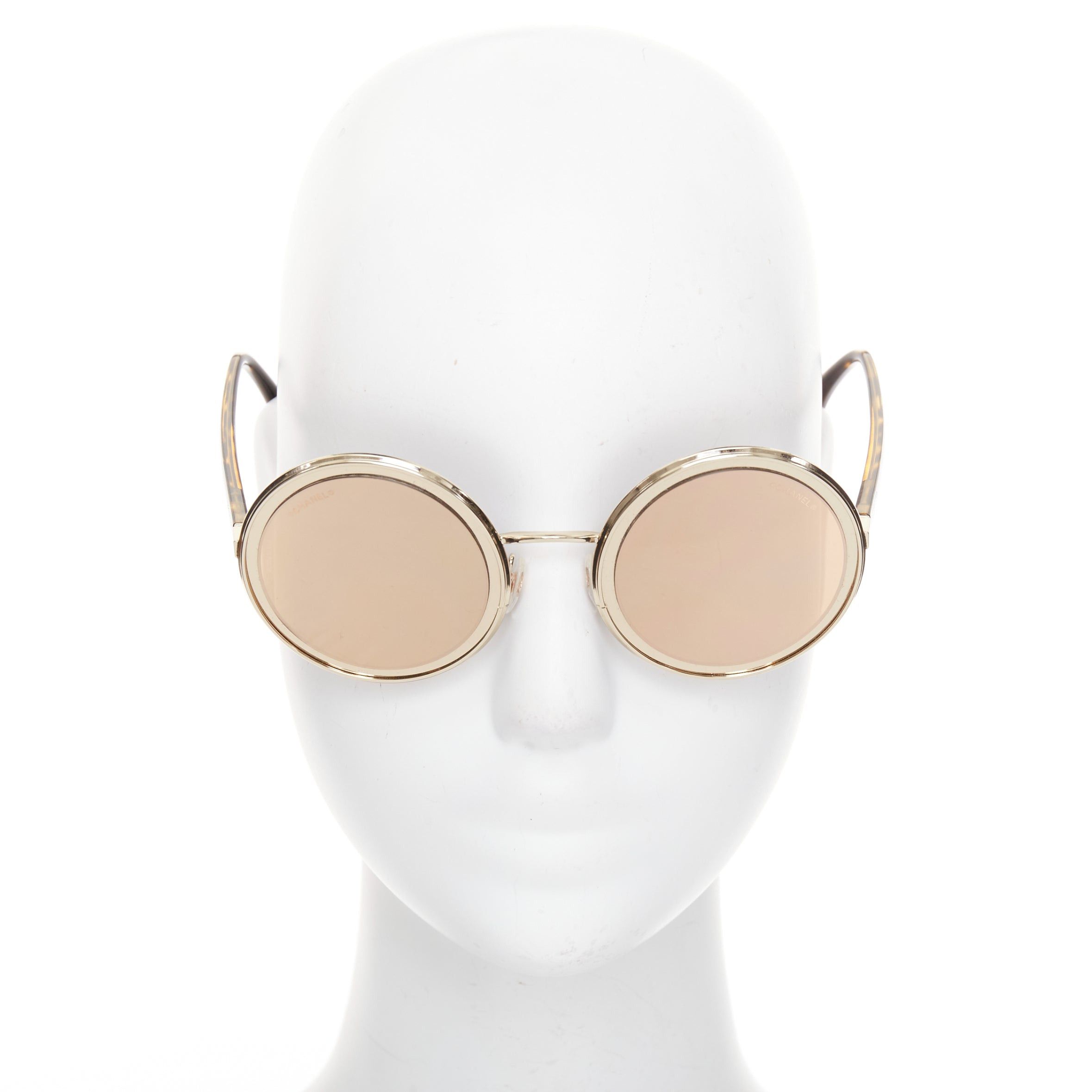 Chanel CHANEL 4226 gold-tone round mirrored lens resin temple sunglasses Size ONE SIZE - 3 Thumbnail