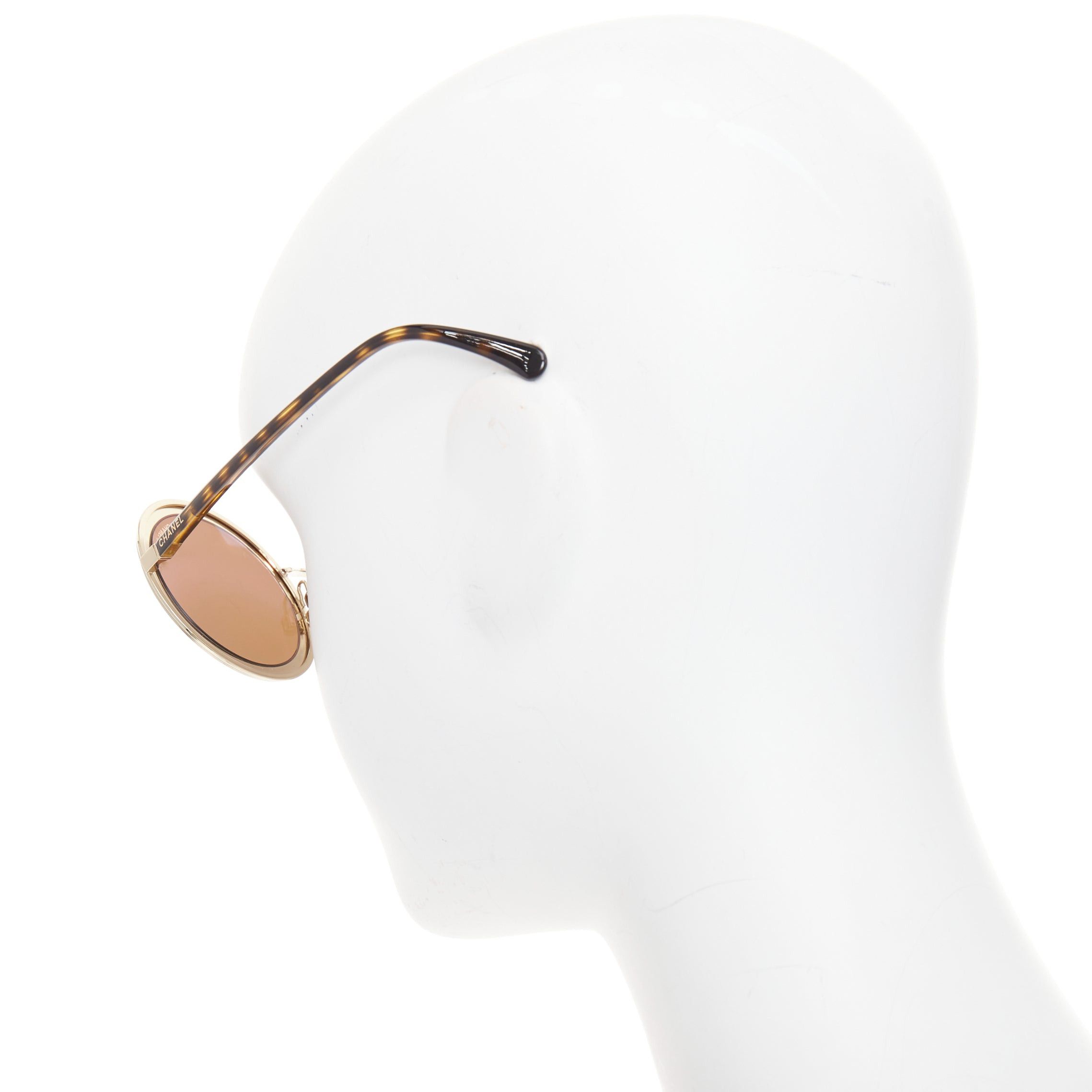 Chanel CHANEL 4226 gold-tone round mirrored lens resin temple sunglasses Size ONE SIZE - 5 Thumbnail