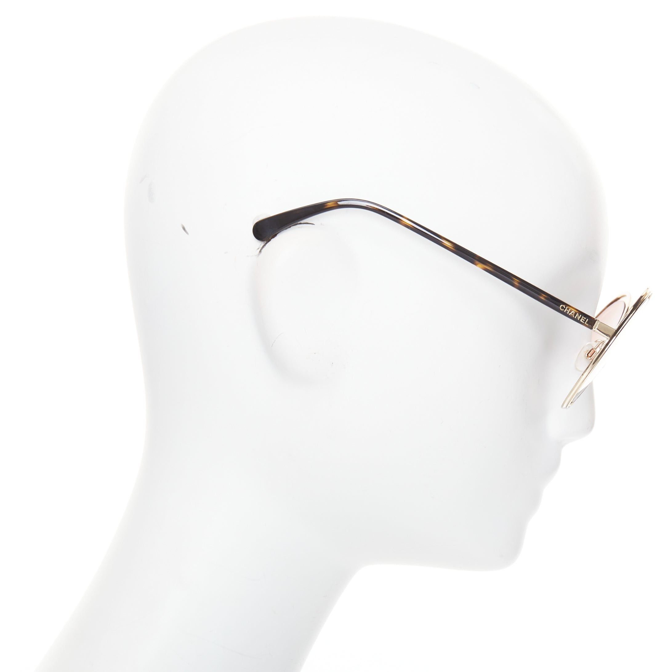 Chanel CHANEL 4226 gold-tone round mirrored lens resin temple sunglasses Size ONE SIZE - 4 Thumbnail
