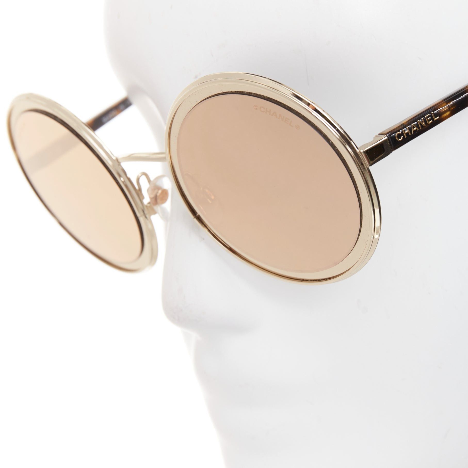 Chanel CHANEL 4226 gold-tone round mirrored lens resin temple sunglasses Size ONE SIZE - 6 Thumbnail
