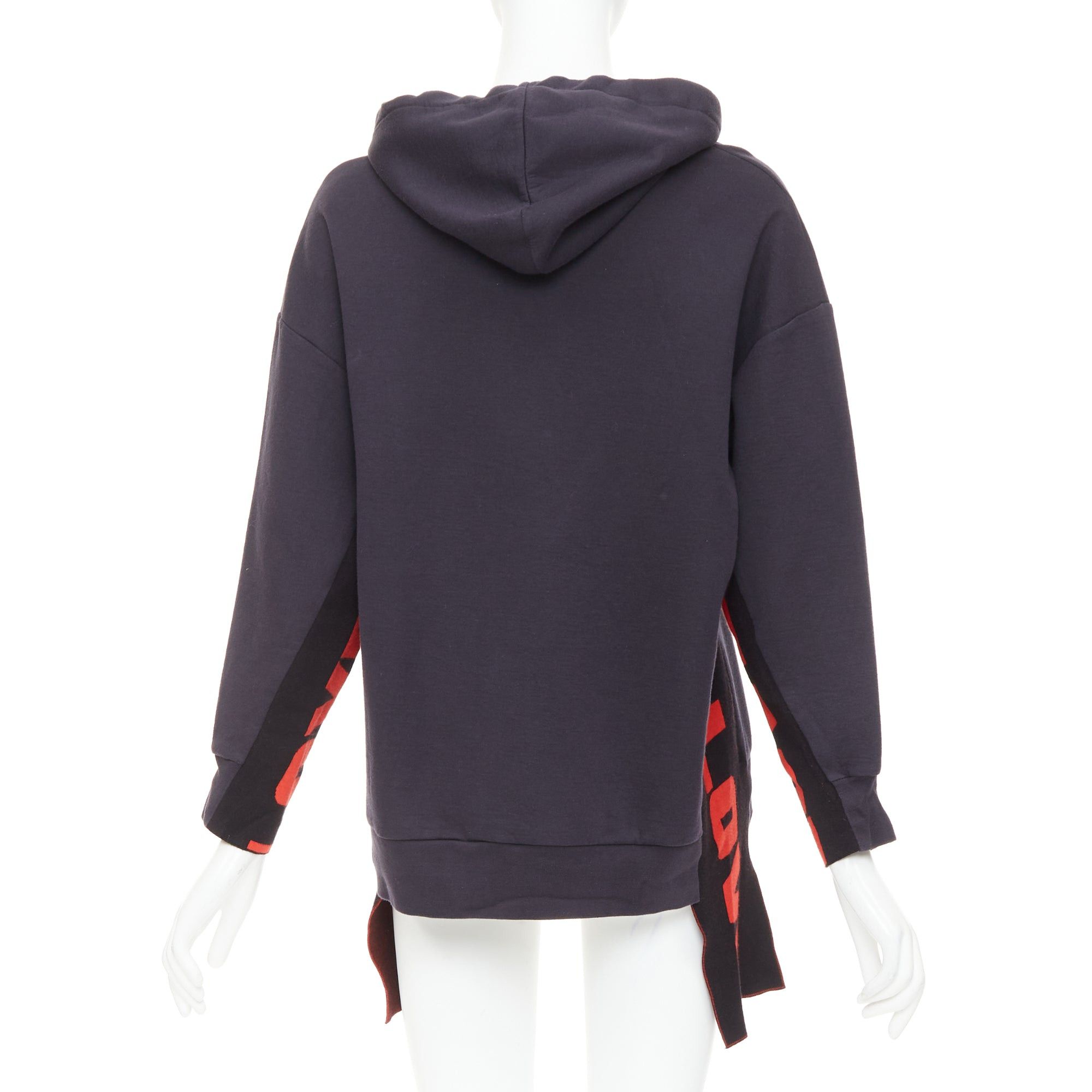 Stella McCartney STELLA MCCARTNEY 2017 All is Love trim high low hem drawstring hoodie IT36 XXS Size XS / US 0-2 / IT 36-38 - 5 Thumbnail