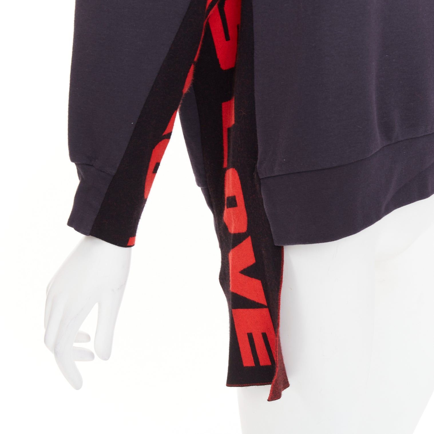 Stella McCartney STELLA MCCARTNEY 2017 All is Love trim high low hem drawstring hoodie IT36 XXS Size XS / US 0-2 / IT 36-38 - 7 Thumbnail