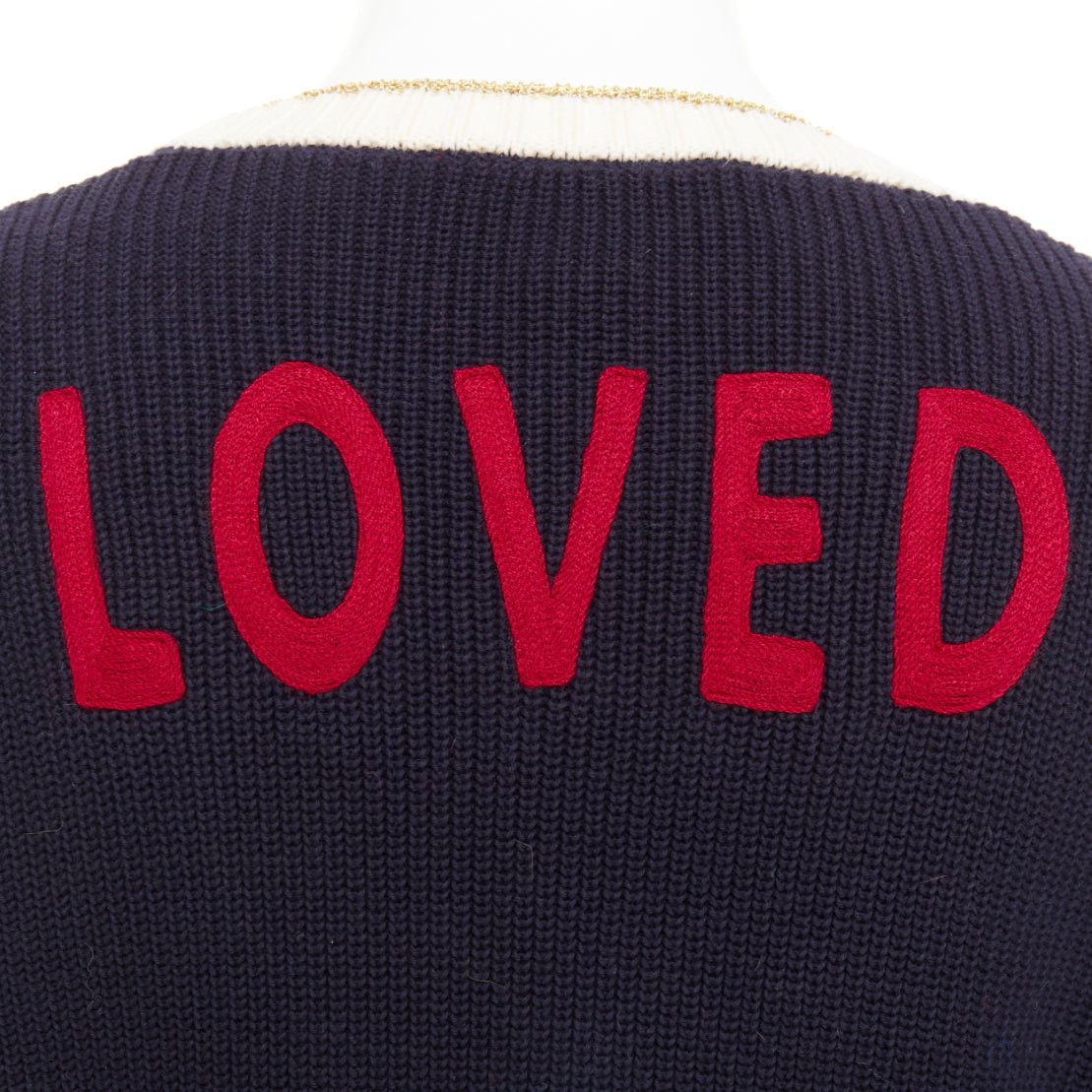 Gucci GUCCI Alessandro Michele navy cotton blend web pearl button cardigan XS Size XS / US 0-2 / IT 36-38 - 7 Thumbnail