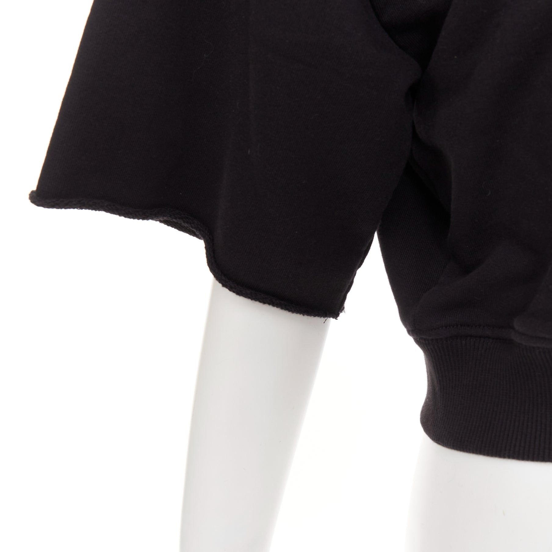 Saint Laurent Paris SAINT LAURENT 2016 black cotton vintage logo cropped boxy sweatshirt XS Size XS / US 0-2 / IT 36-38 - 7 Thumbnail