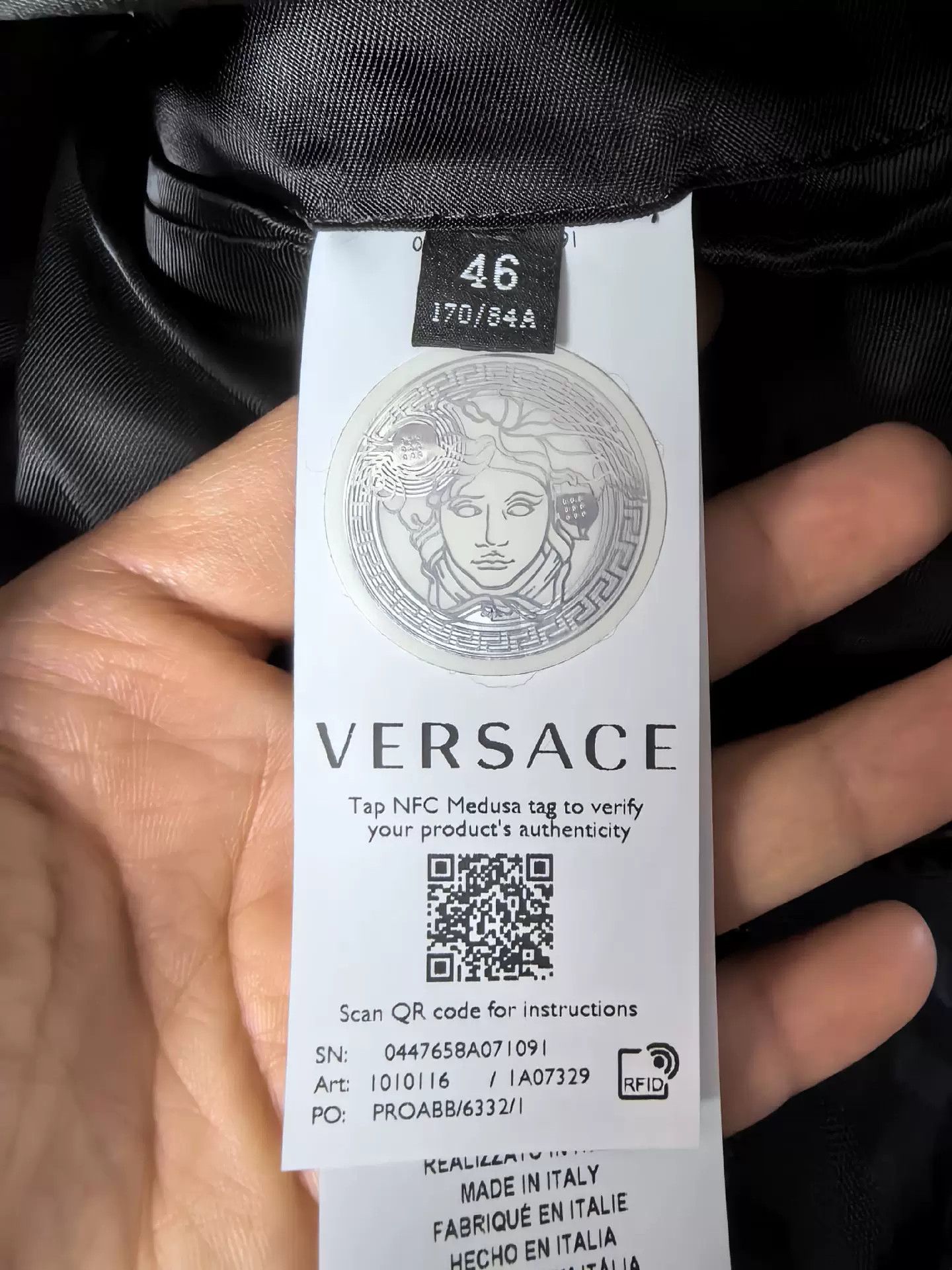 Versace Versace Black Light Jacket m Men Size US M / EU 48-50 / 2 - 4 Thumbnail