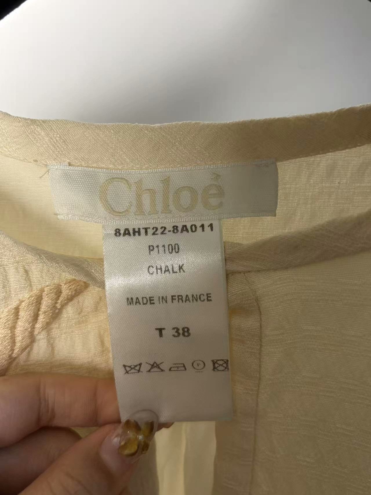 Chloe Chloe Embroidered White Button Up M Women Size M / US 6-8 / IT 42-44 - 3 Thumbnail