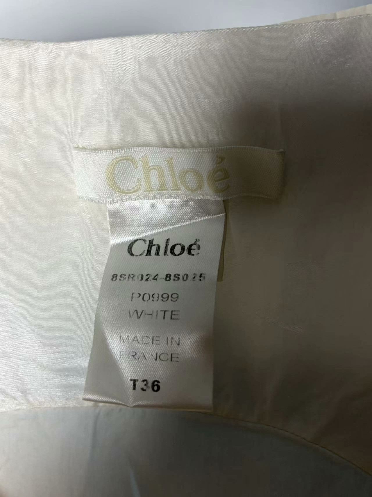 Chloe Chloe Silk White Tank Top M Women Size M / US 6-8 / IT 42-44 - 3 Thumbnail