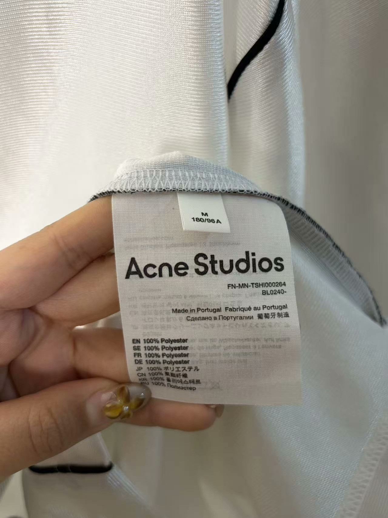 Acne Studios Acne Studios Retro Embroidered White T-Shirt m Men Size US M / EU 48-50 / 2 - 3 Thumbnail
