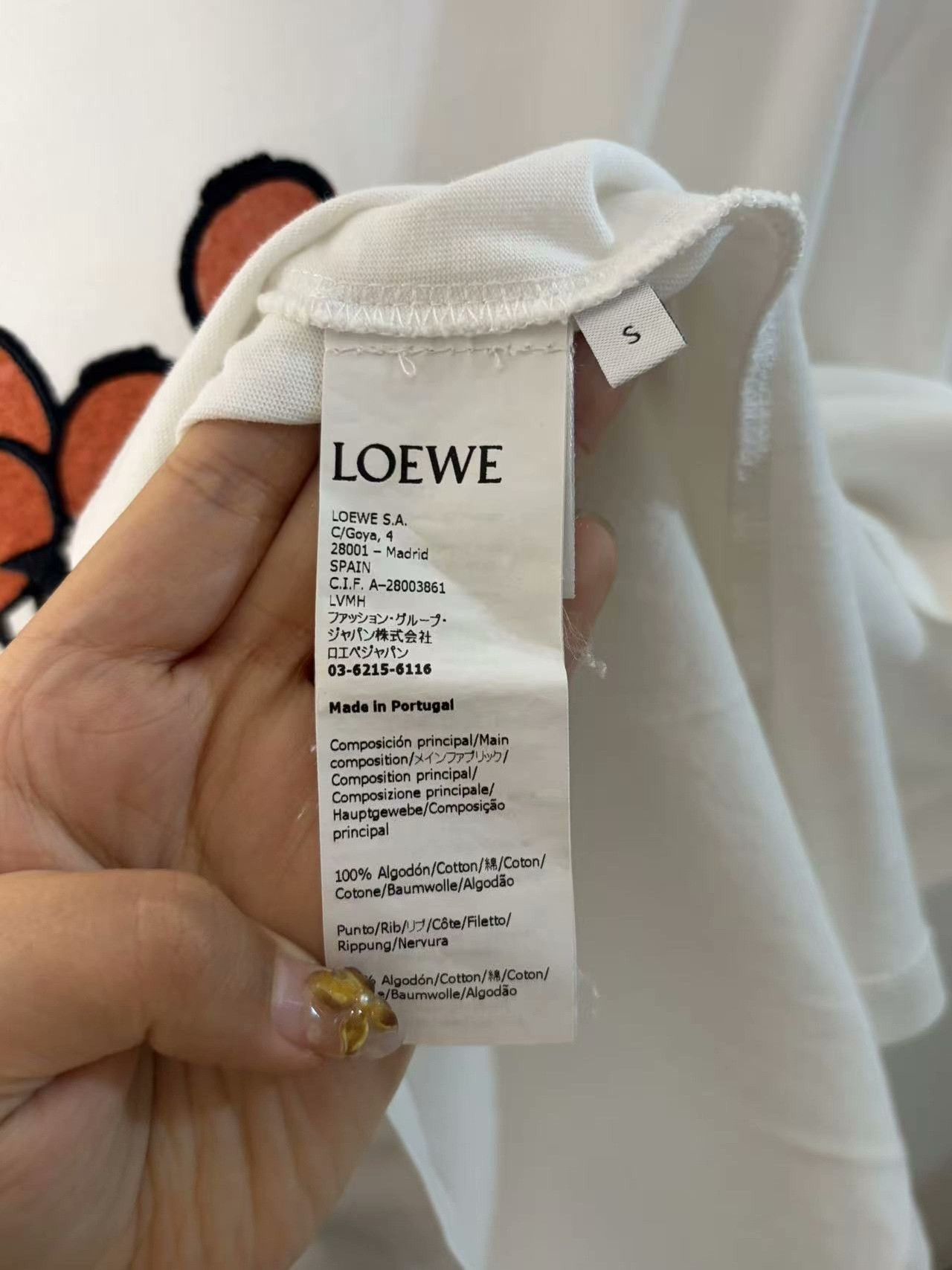 Loewe Loewe Retro Embroidered White T-Shirt S Women Size S / US 4 / IT 40 - 5 Thumbnail