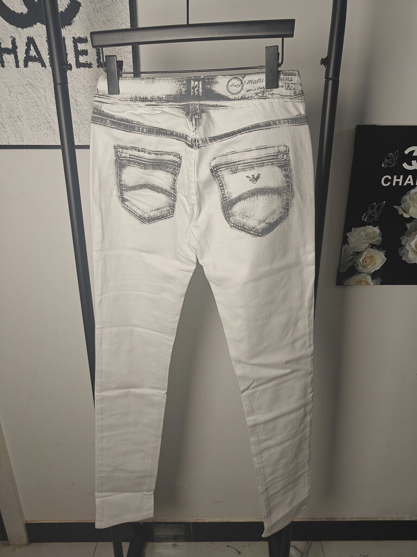 Armani Armani Denim White Denim Jeans 32 Men Size US 32 / EU 48 - 2 Thumbnail