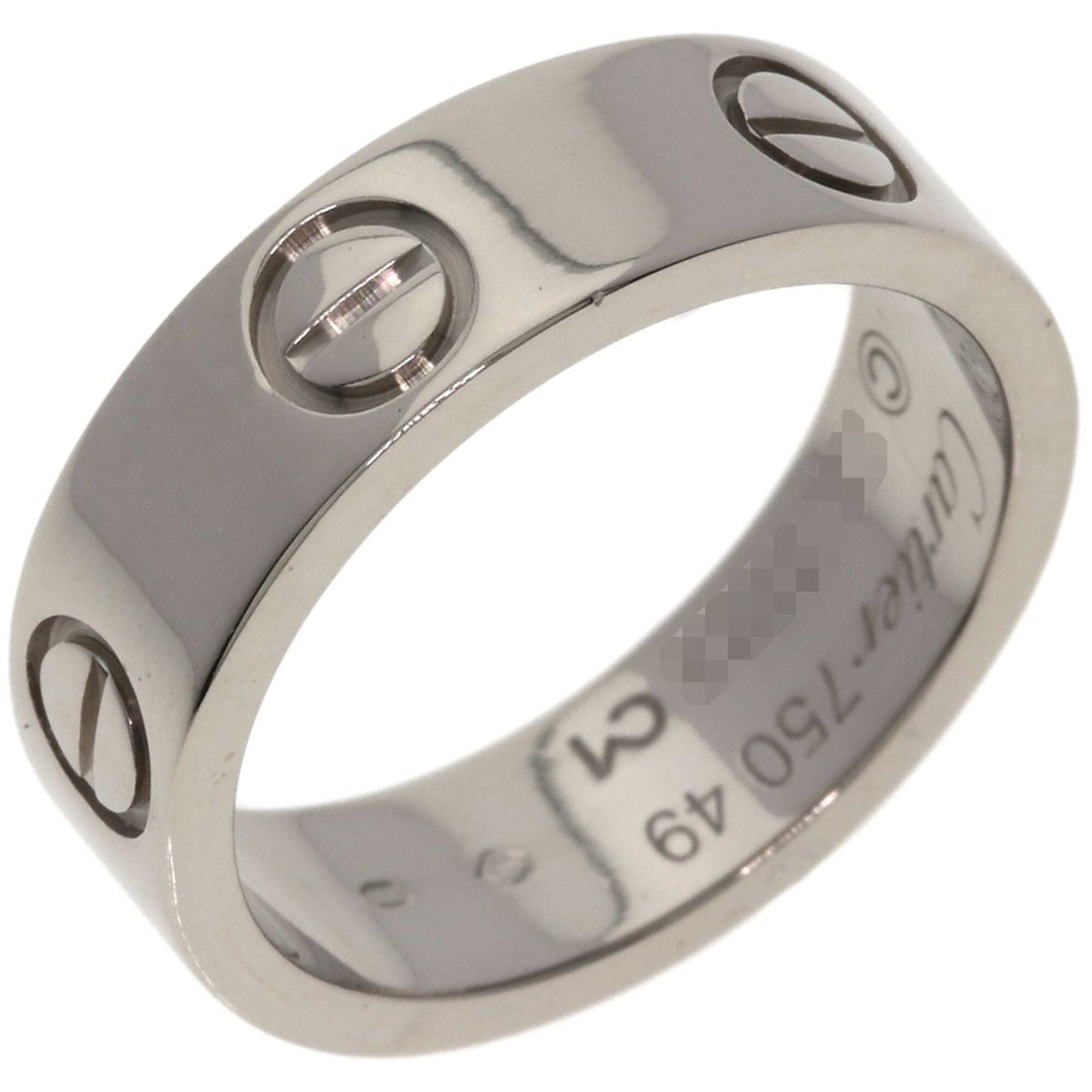 Cartier Cartier Love Ring #49, 18K White Gold, Women's Ring, CARTIER Size ONE SIZE - 2 Thumbnail