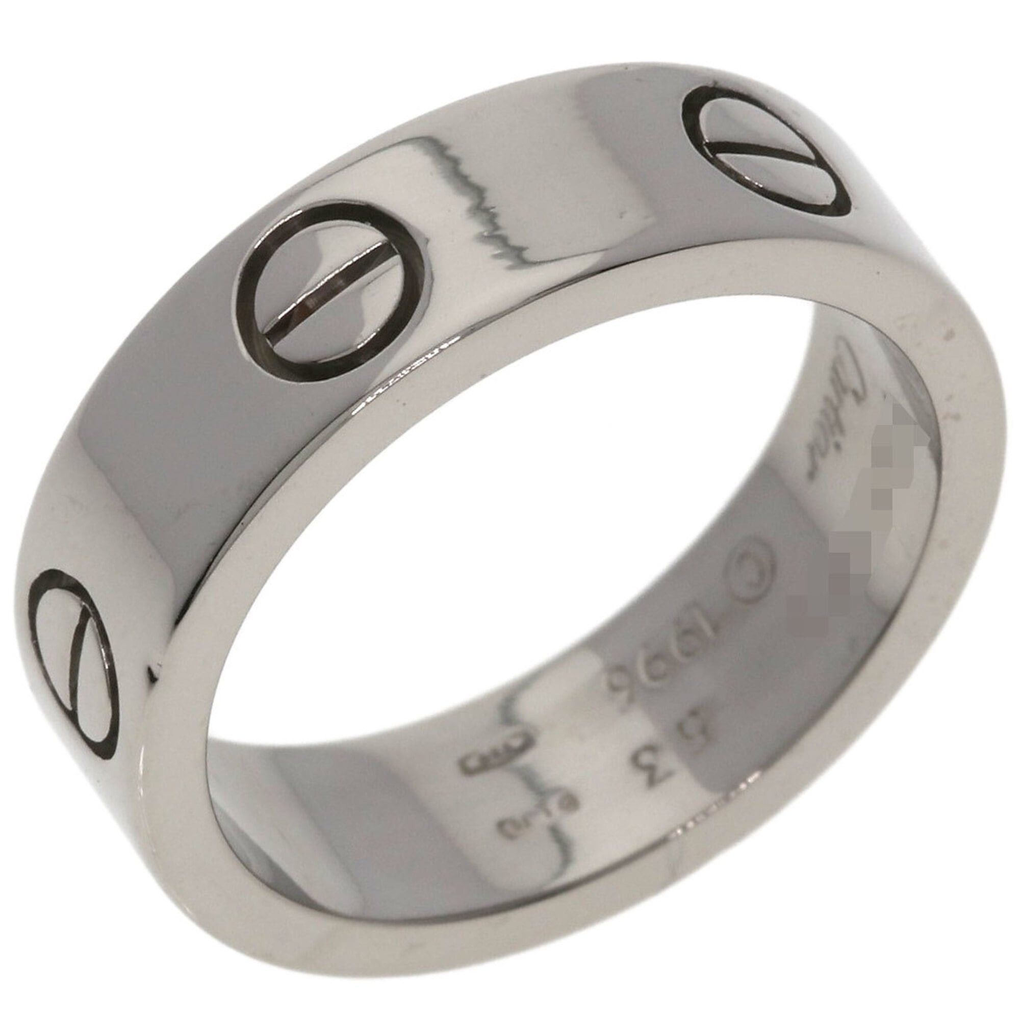 Cartier Cartier Love Ring #53, 18K White Gold, Women's Ring, CARTIER Size ONE SIZE - 2 Thumbnail