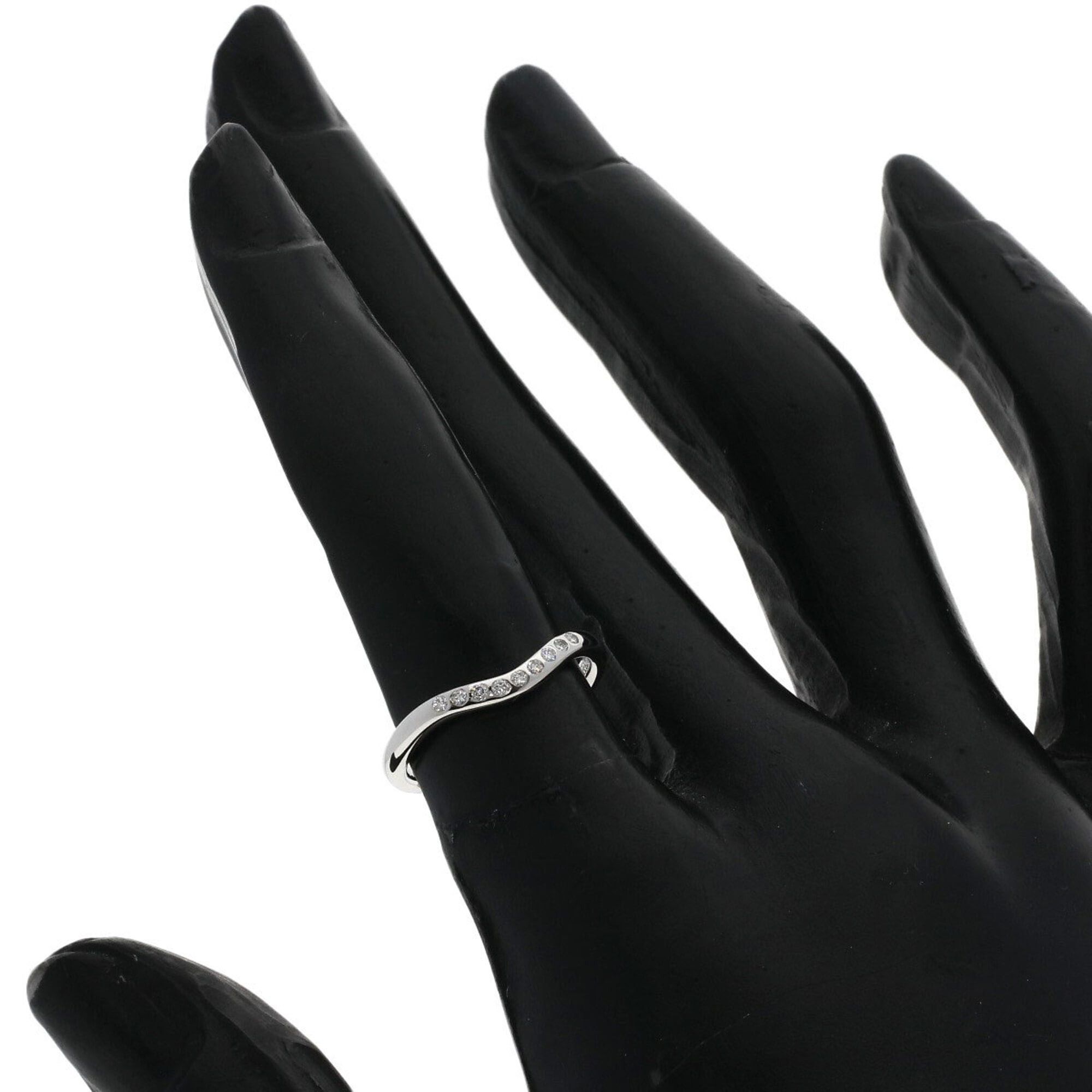 Tiffany & Co. Tiffany & Co. Curved Band Diamond Ring, Platinum PT950, Women's Ring. Size ONE SIZE - 7 Thumbnail