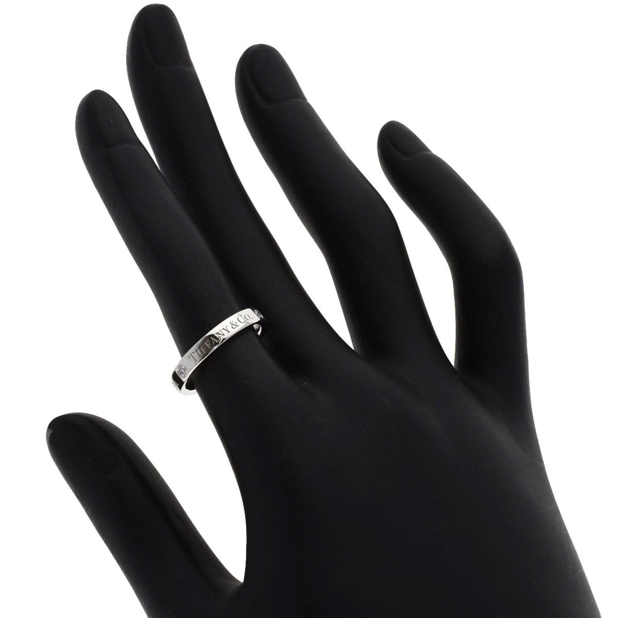 Tiffany & Co. Tiffany & Co. Flat Band Diamond Ring, Platinum PT950, Women's Ring. Size ONE SIZE - 5 Thumbnail